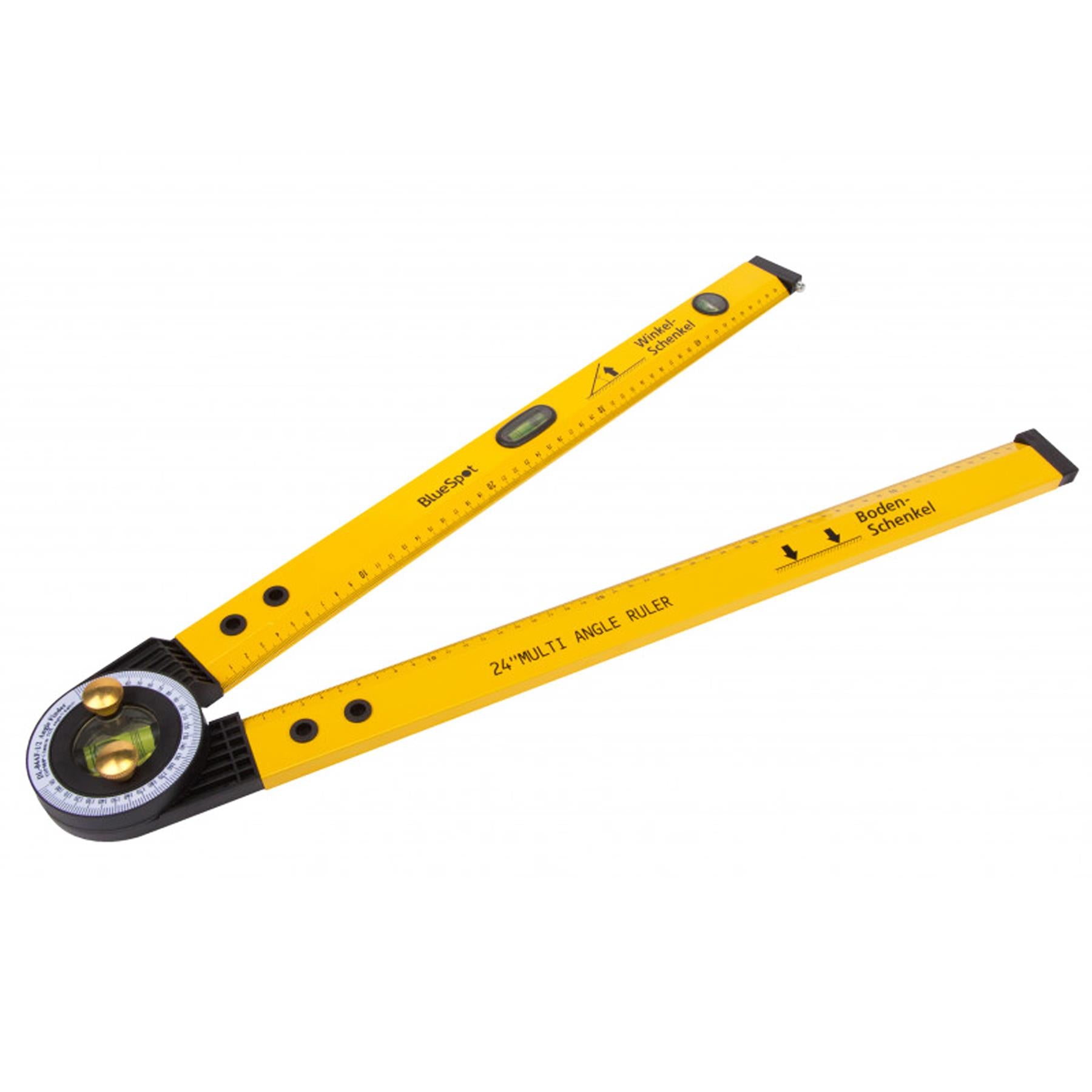 BlueSpot 24" Ruler And Angle Finder Multi Function Ruler Built In Spirit Level