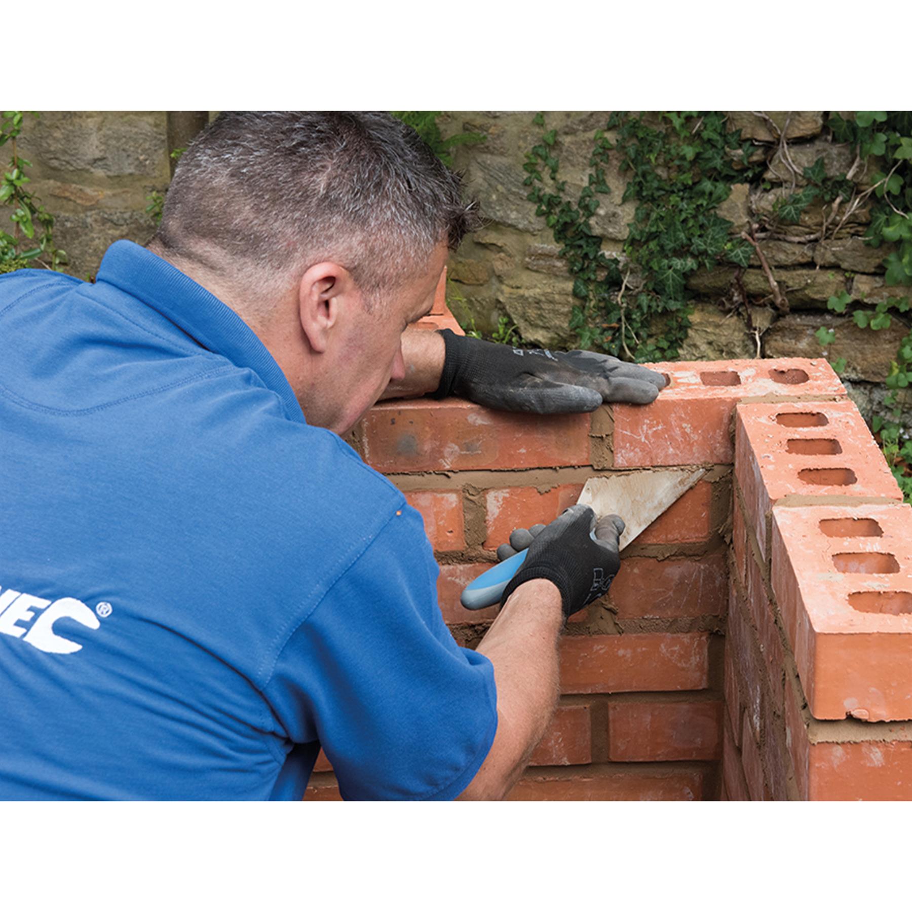 Pointing Trowel Soft Grip 150mm carbon steel blade, taper ground heel to toe