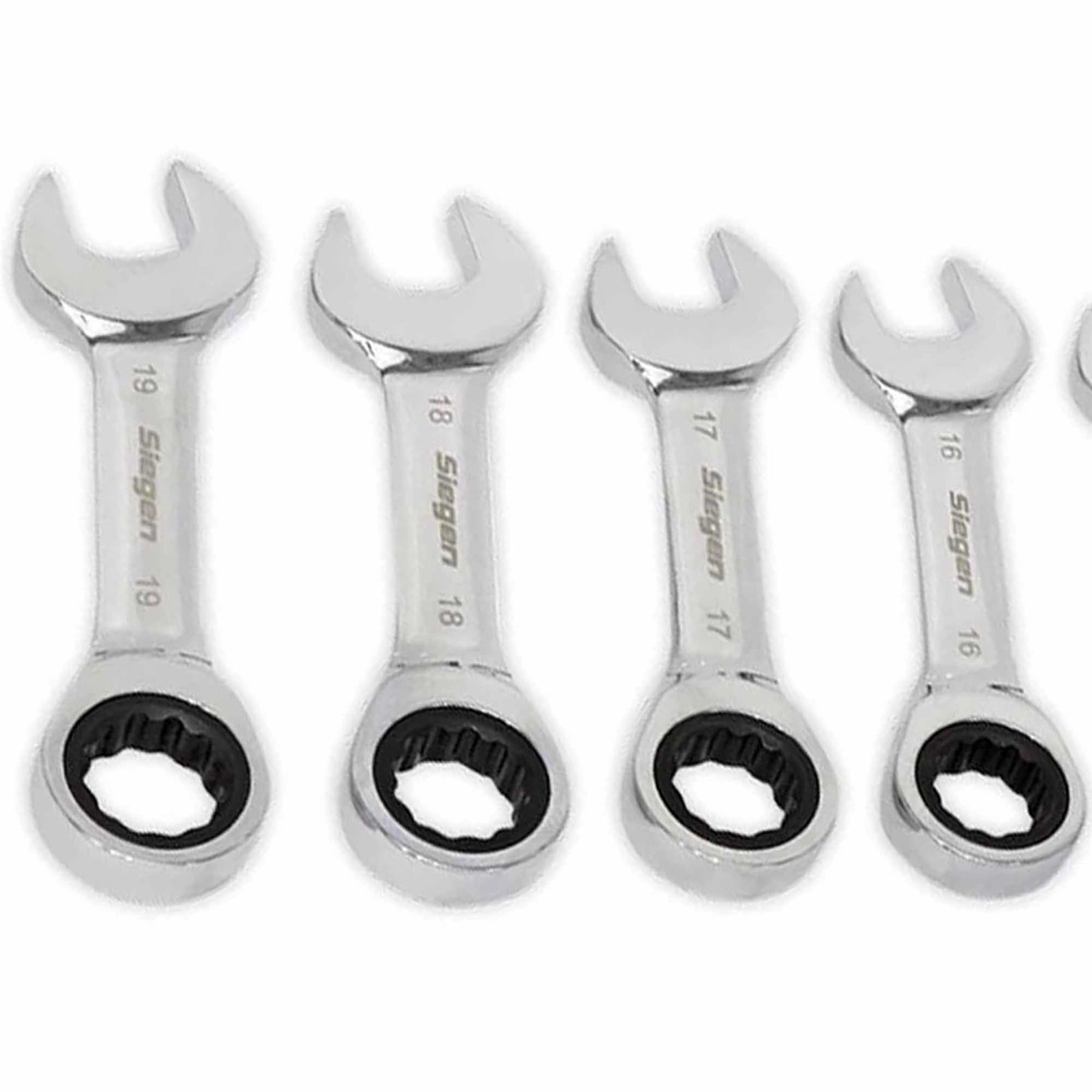 Sealey Stubby Ratchet Combination Spanner Set 12pc Metric