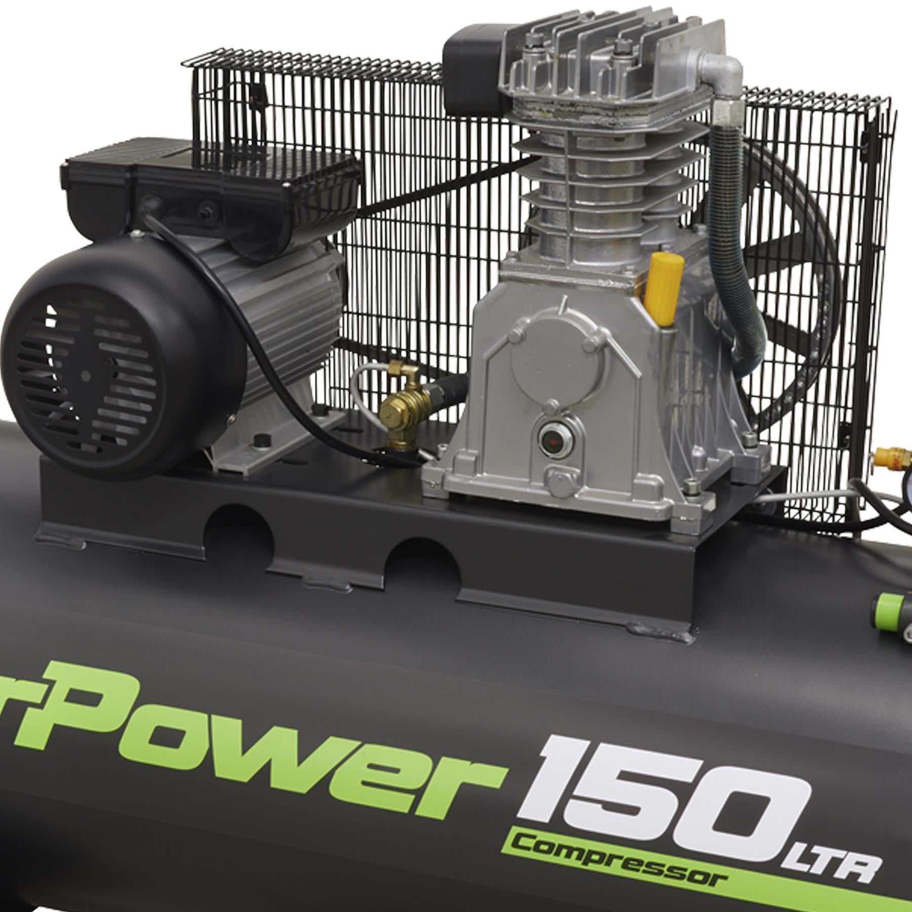 Sealey Compressor 150L Belt Drive 3hp With Aluminium Cylinders