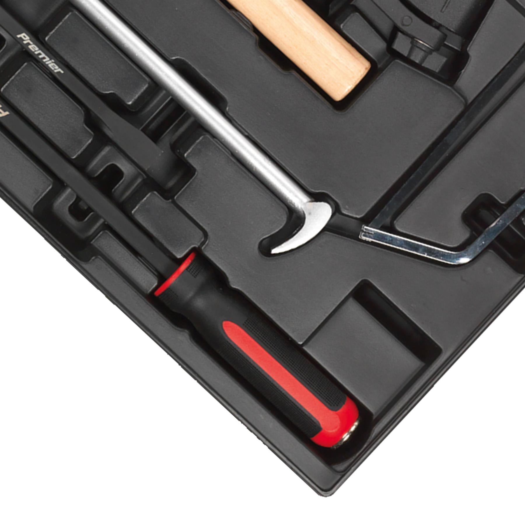 Sealey Tool Tray with Pry Bar, Hammer & Hacksaw Set 6pc