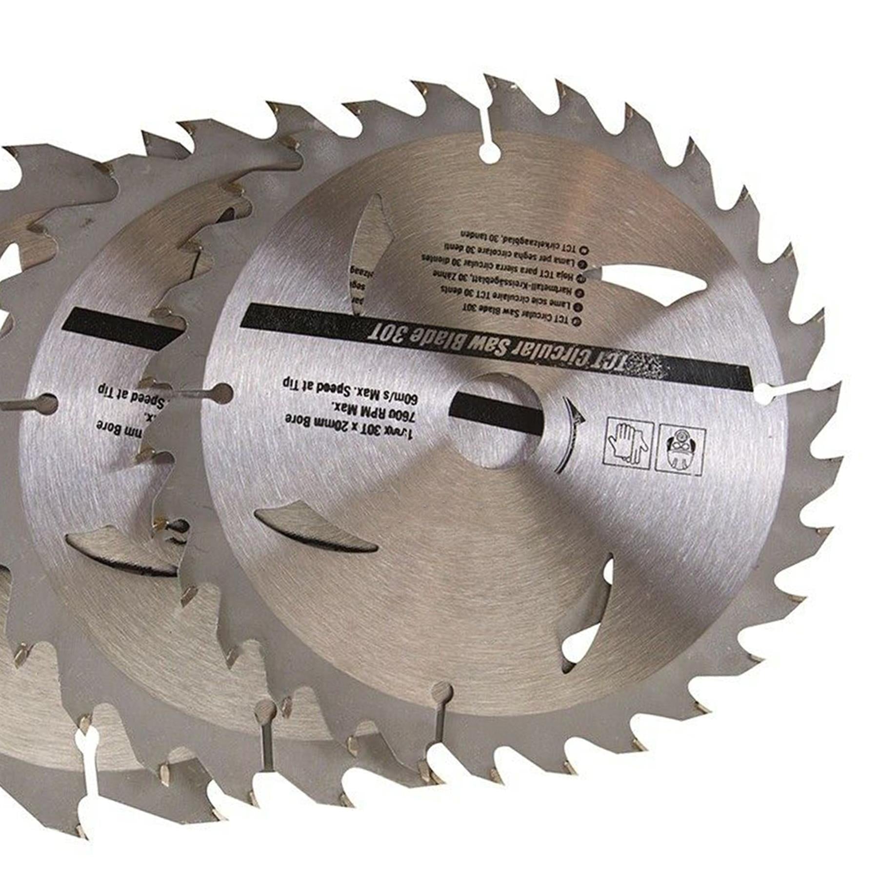 3 Piece TCT Circular Saw Blade Set 150 x 20 - 16, 12.75mm Rings
