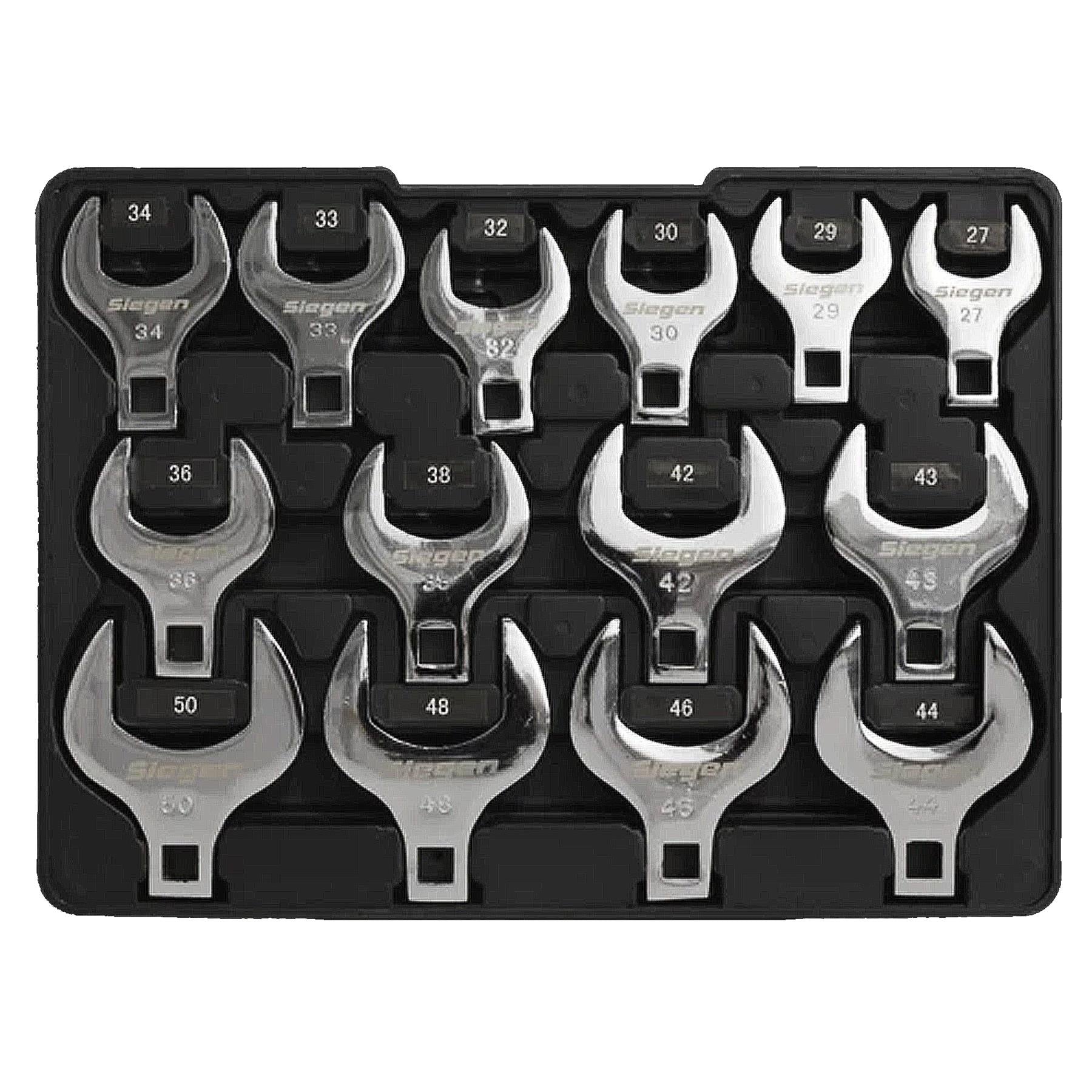Sealey Crow's Foot Open-End Spanner Set 14pc 1/2"Sq Drive Metric