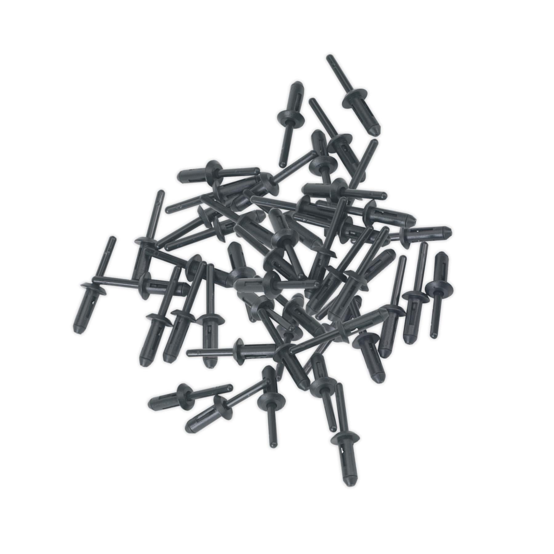 Sealey Plastic Rivet 6.6 x 17.2mm Pack of 50