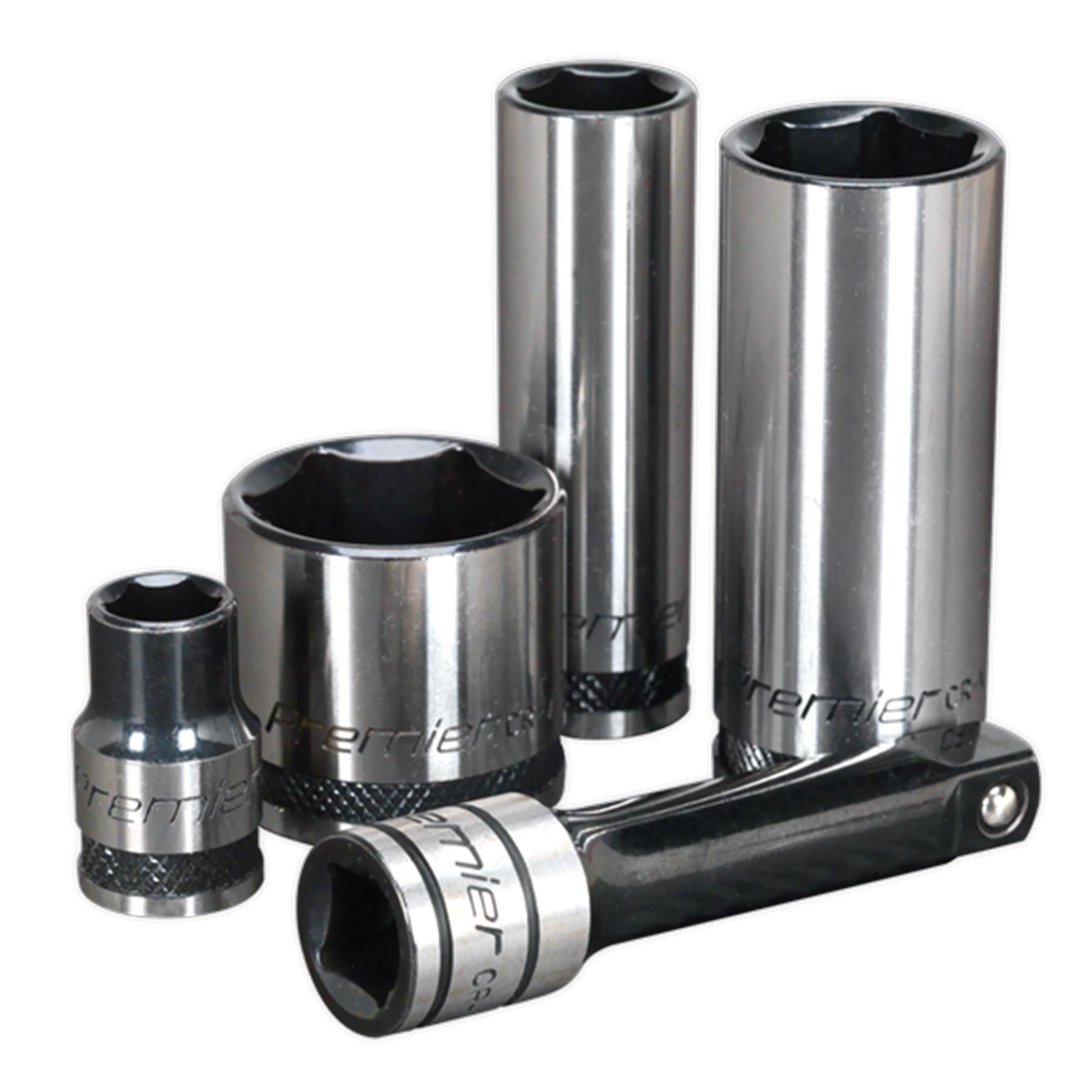 Sealey Socket Set 34pc 3/8"Sq Dr 6pt WallDrive Metric Black Series