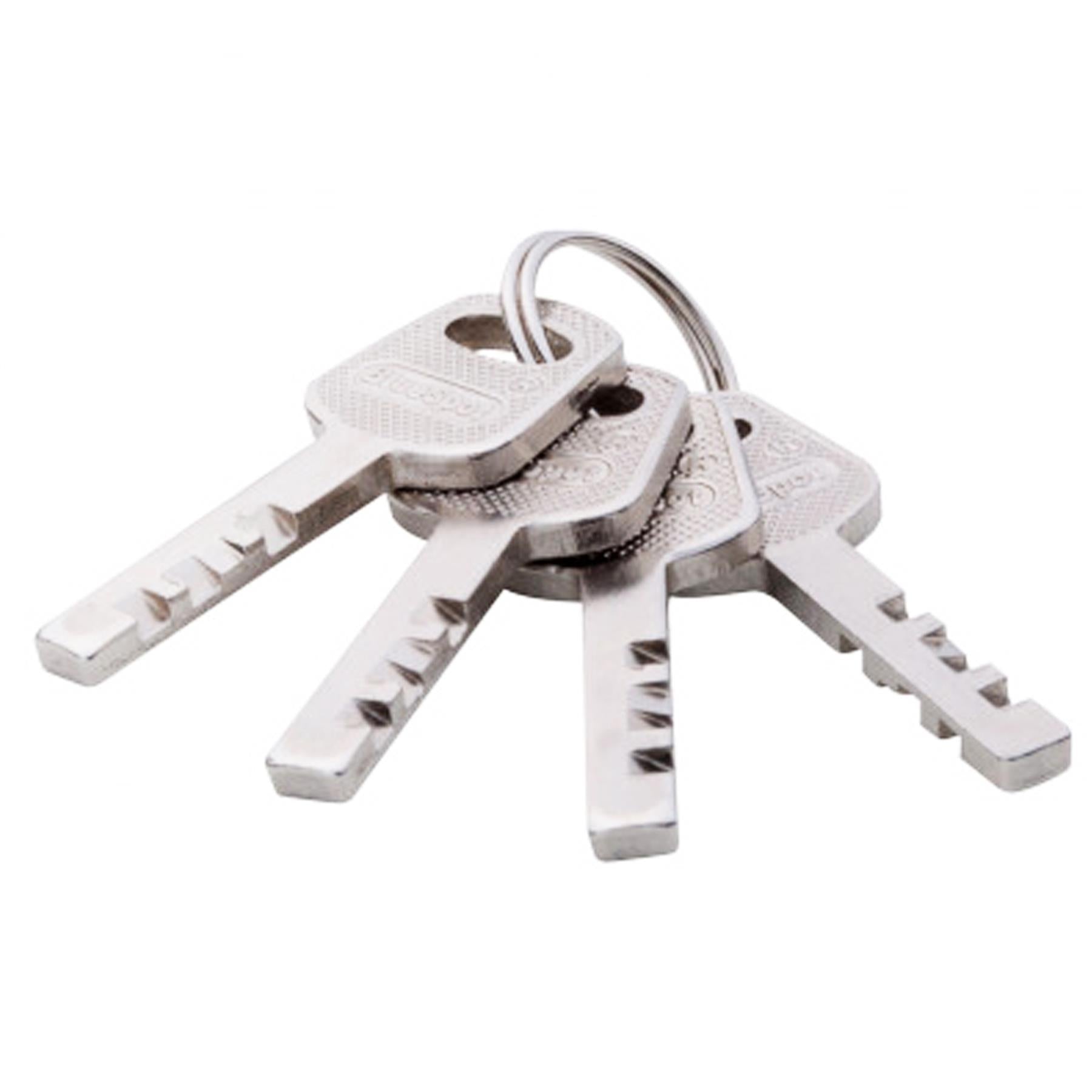 Bluespot 50mm Shrouded Closed Shackle Padlock Steel Chain Lock 4 Keys