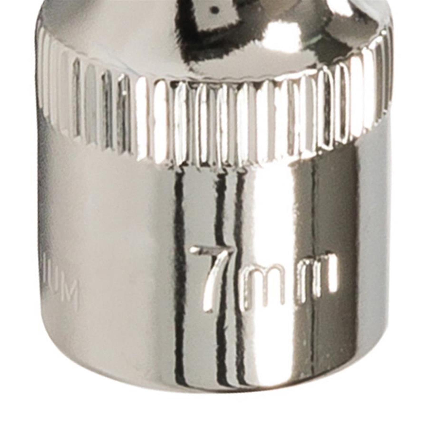 Socket 3/8" Drive Metric Hex Square 7mm Individual Hex Polished Crv Tool