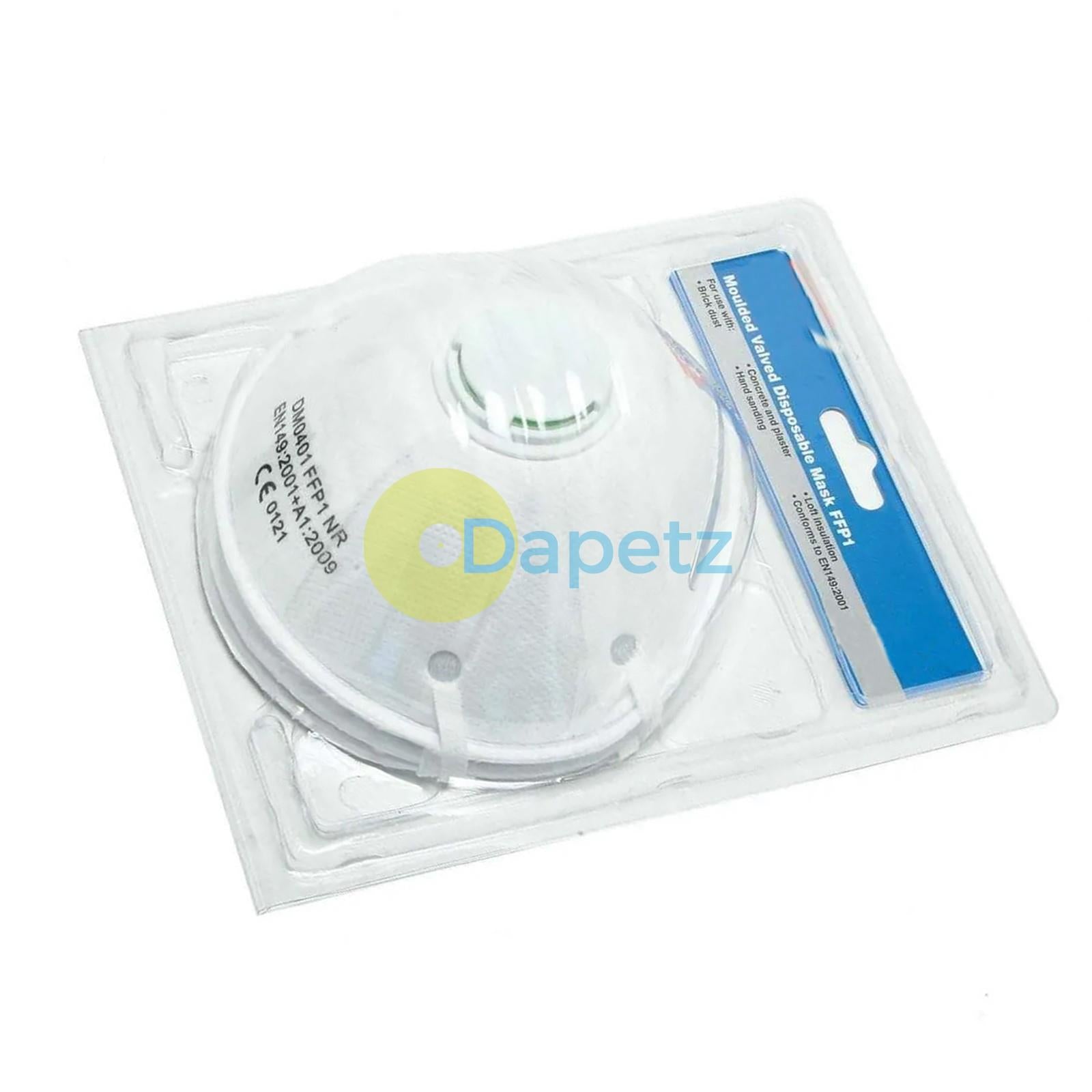 Disposable Face Mask Dust Respirator Moulded Valved FFP1 N80 Protection 9 Pcs