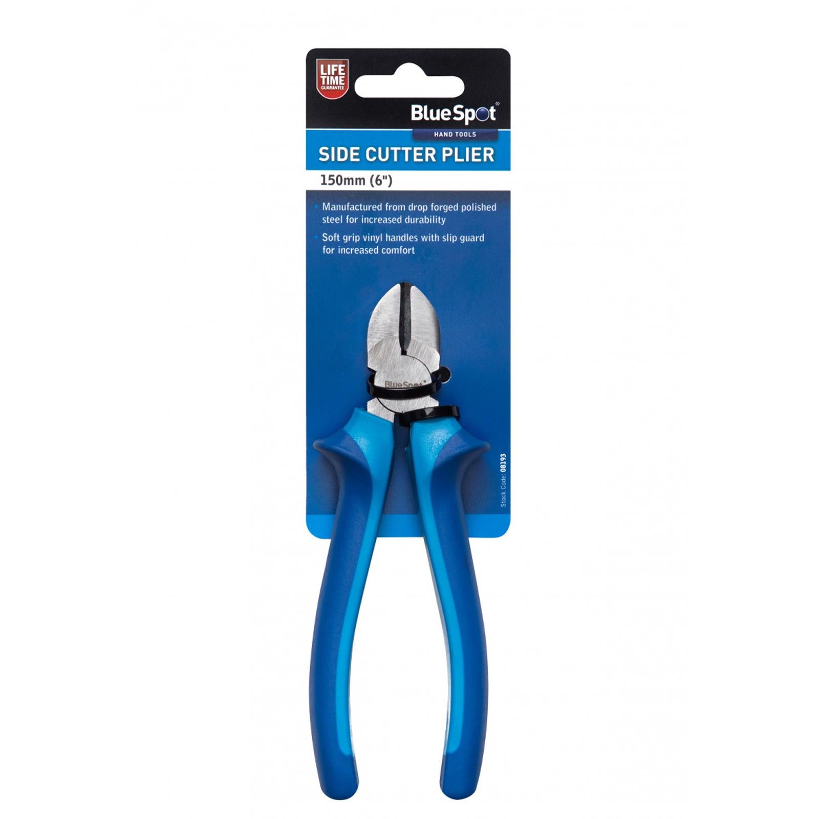 BlueSpot 150mm (6") Side Cutter Plier Wire Snipers Cutters Soft Grip Handle Lifetime Guarantee
