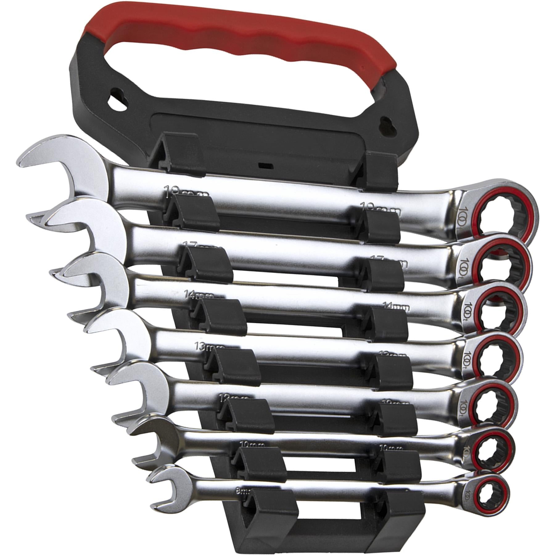 Sealey Ratchet Combination Spanner Set 7pc Metric Platinum Series