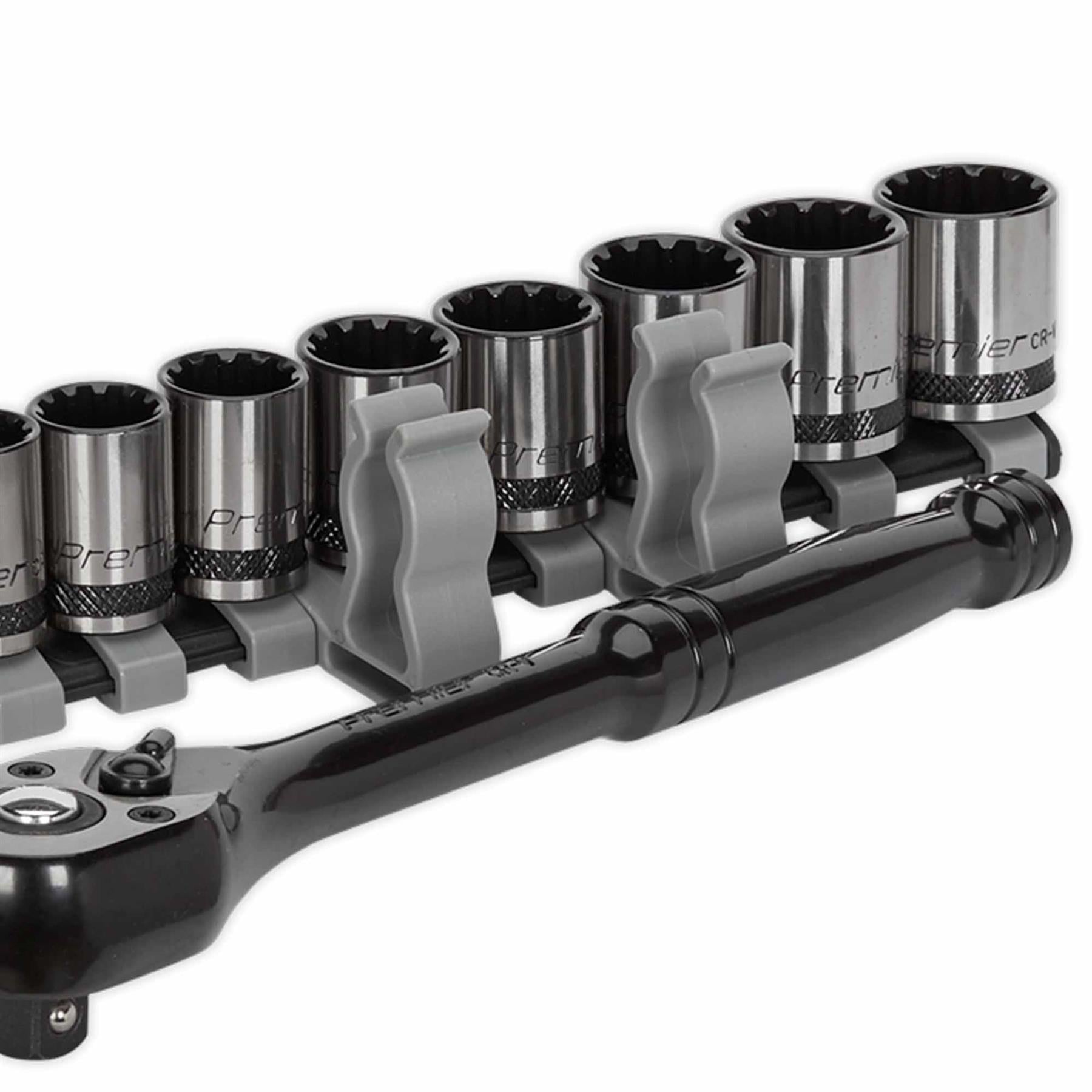 Sealey Socket Set 13pc 3/8"Sq Drive Total Drive Black Series