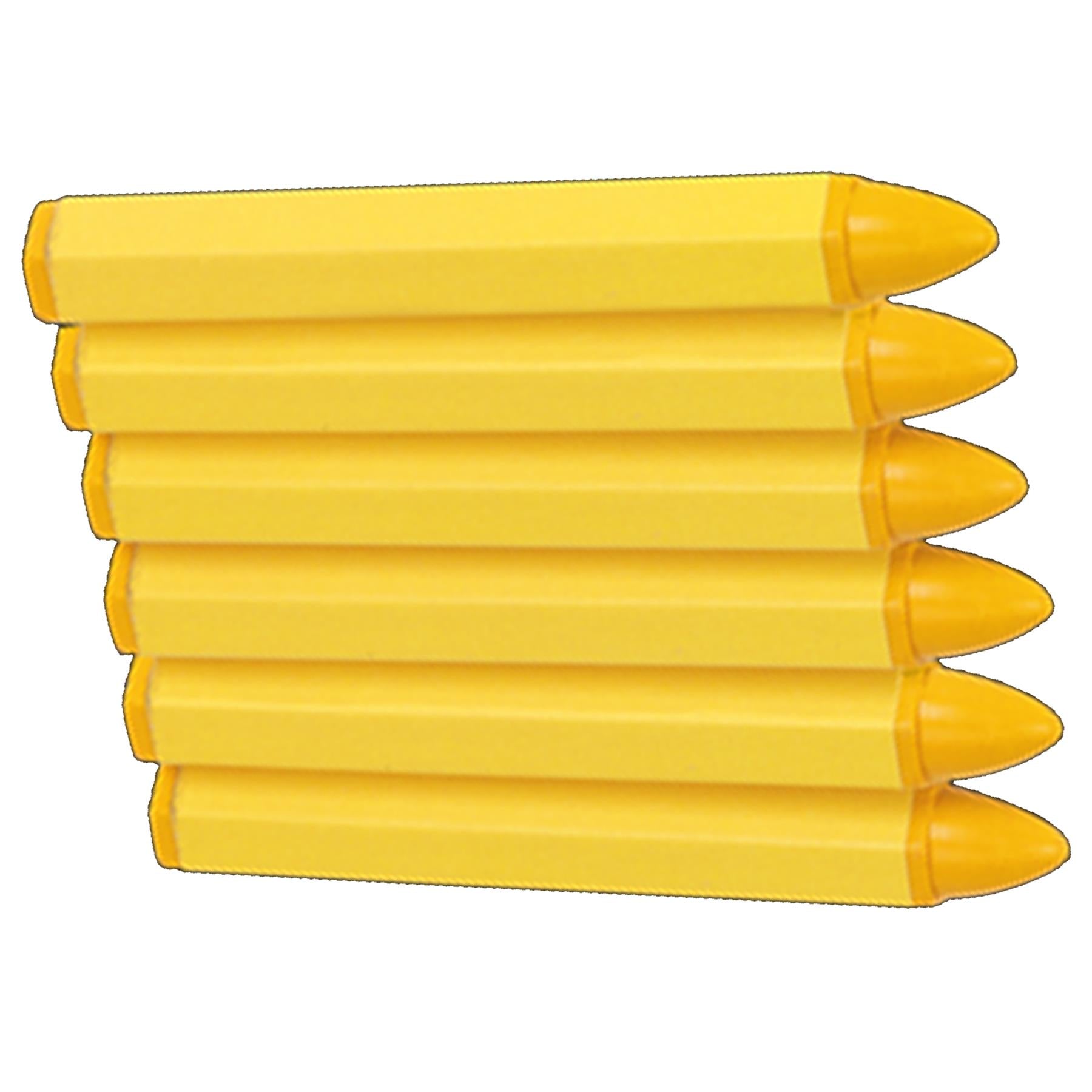 Sealey Tyre Marking Crayon - Yellow Pack of 6