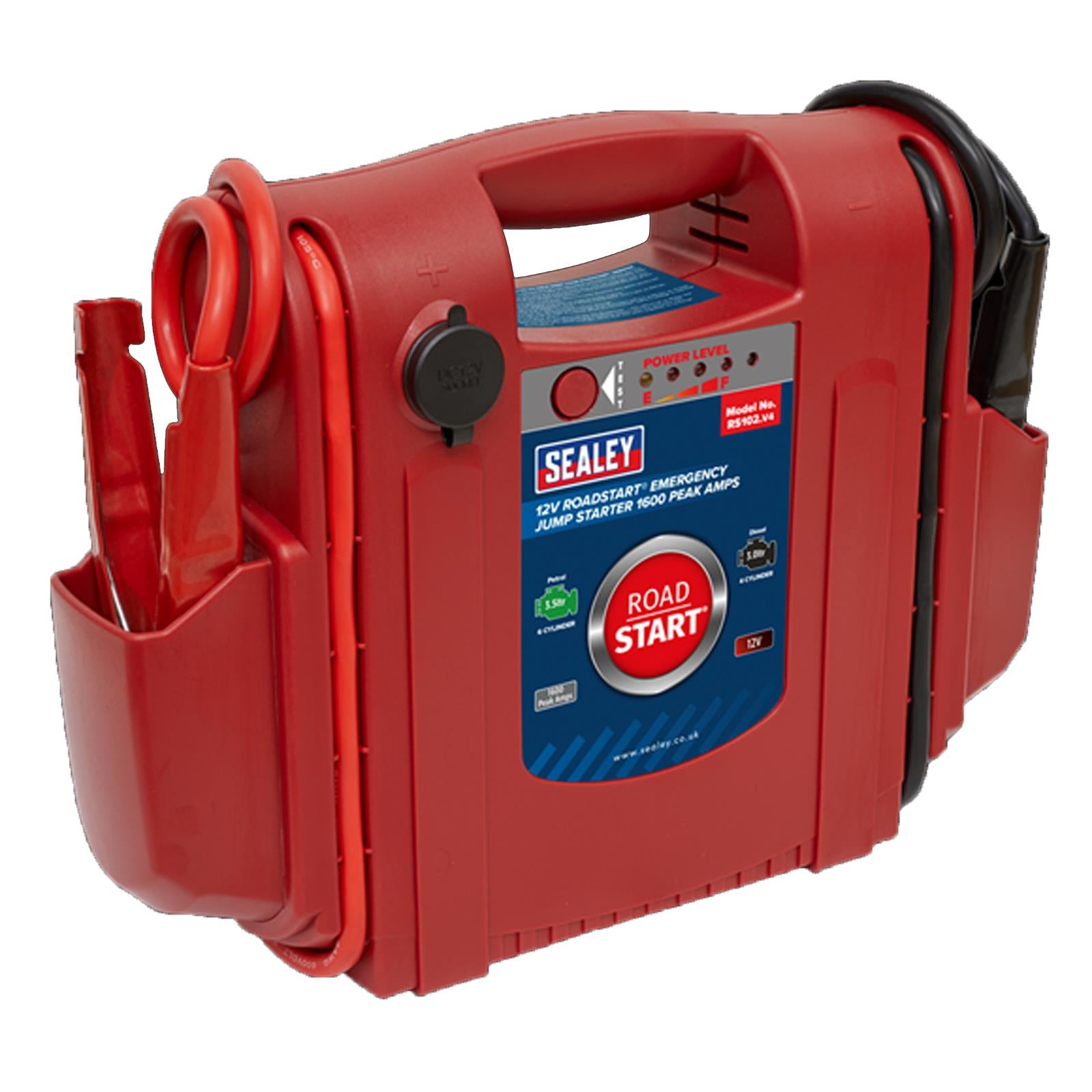 Sealey RS102 RoadStart Emergency Power Pack 12V 1600 Peak Amps Car Van Garage