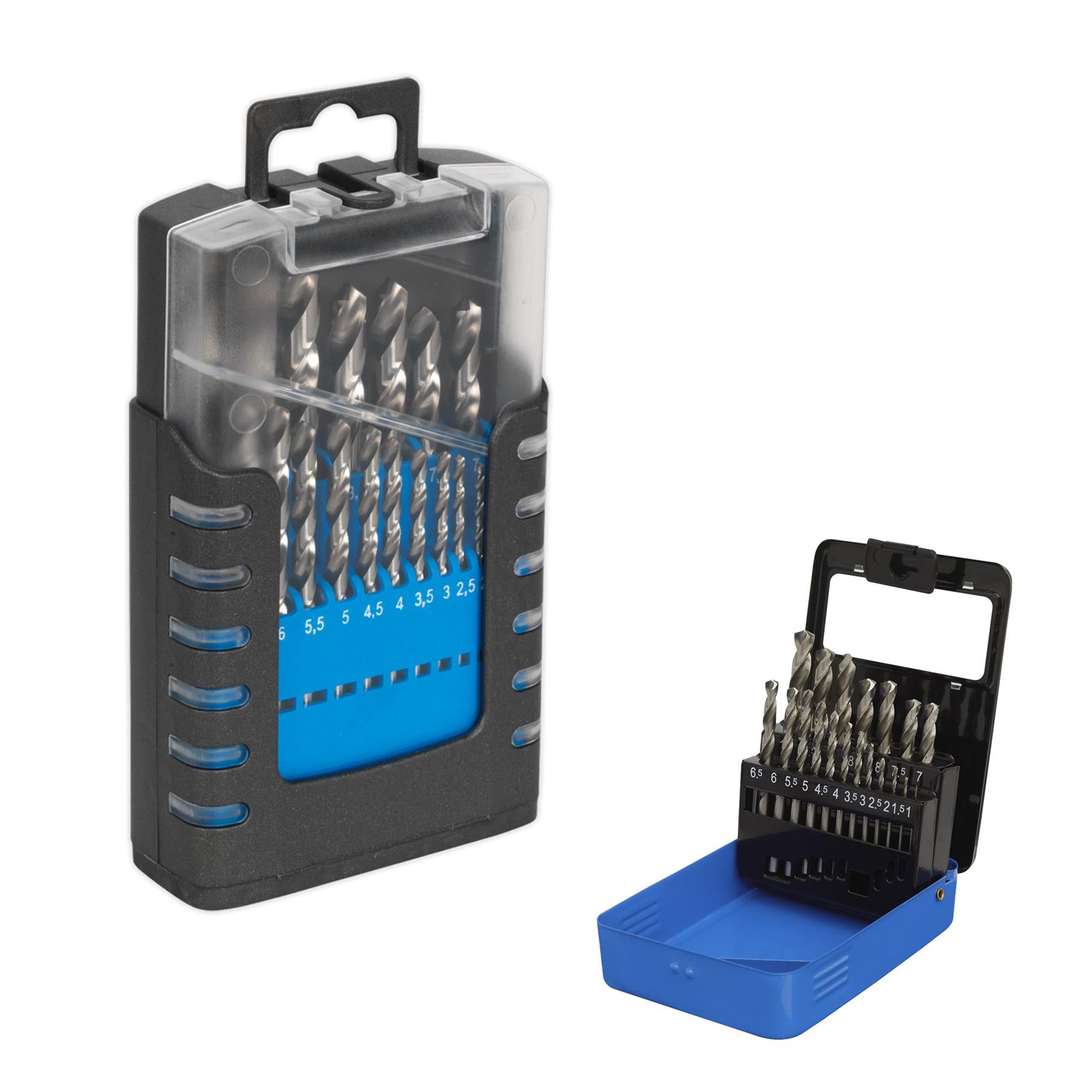 Sealey 19pc Drill Bit Set HSS Split Point Fully Ground Ø1-10mm Metric AK47191