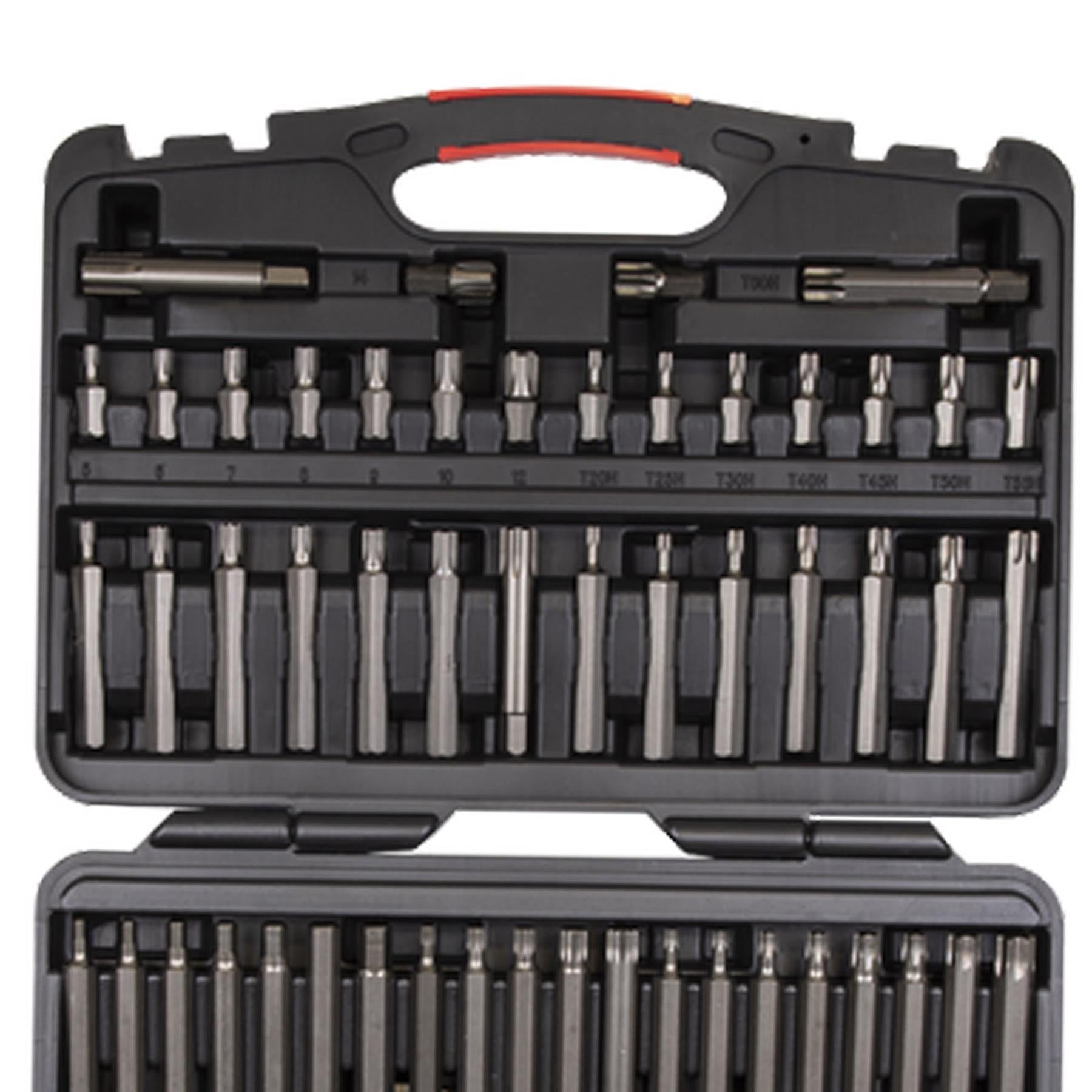 Sealey TRX-Star/Sec TRX-Star/Hex/Ribe/Spline Bit Set 74pc 1/2&3/8"