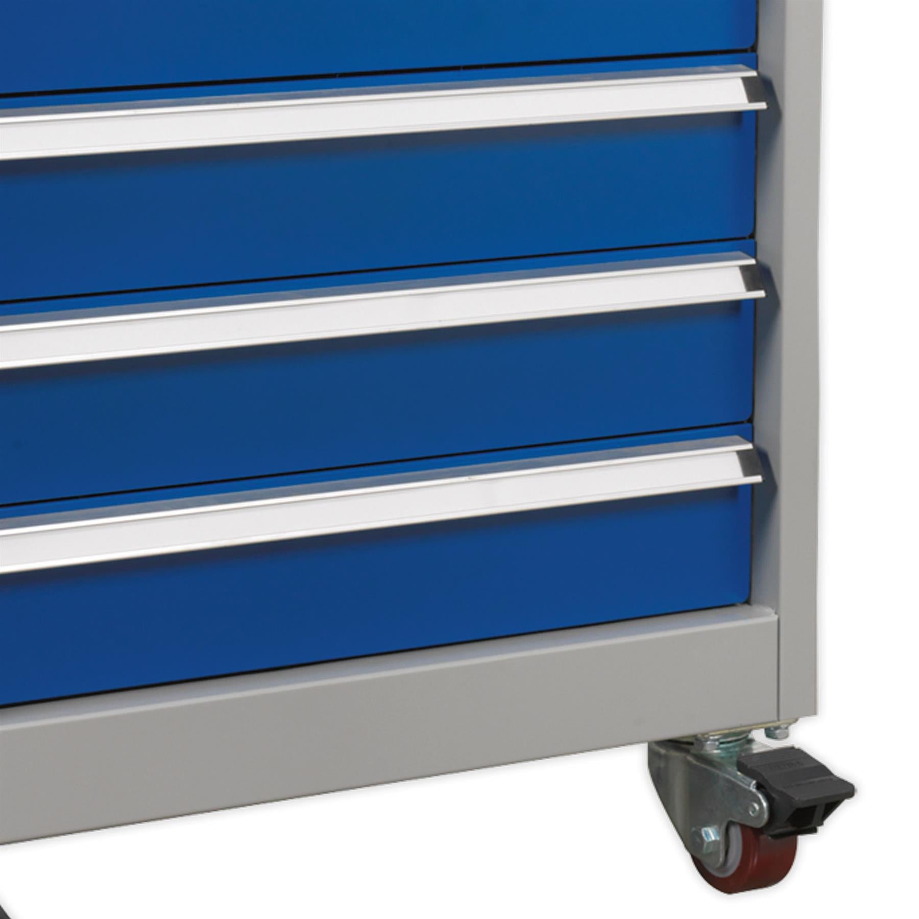 Sealey Mobile Industrial Cabinet 5 Drawer with a load bearing of up to 40kg.