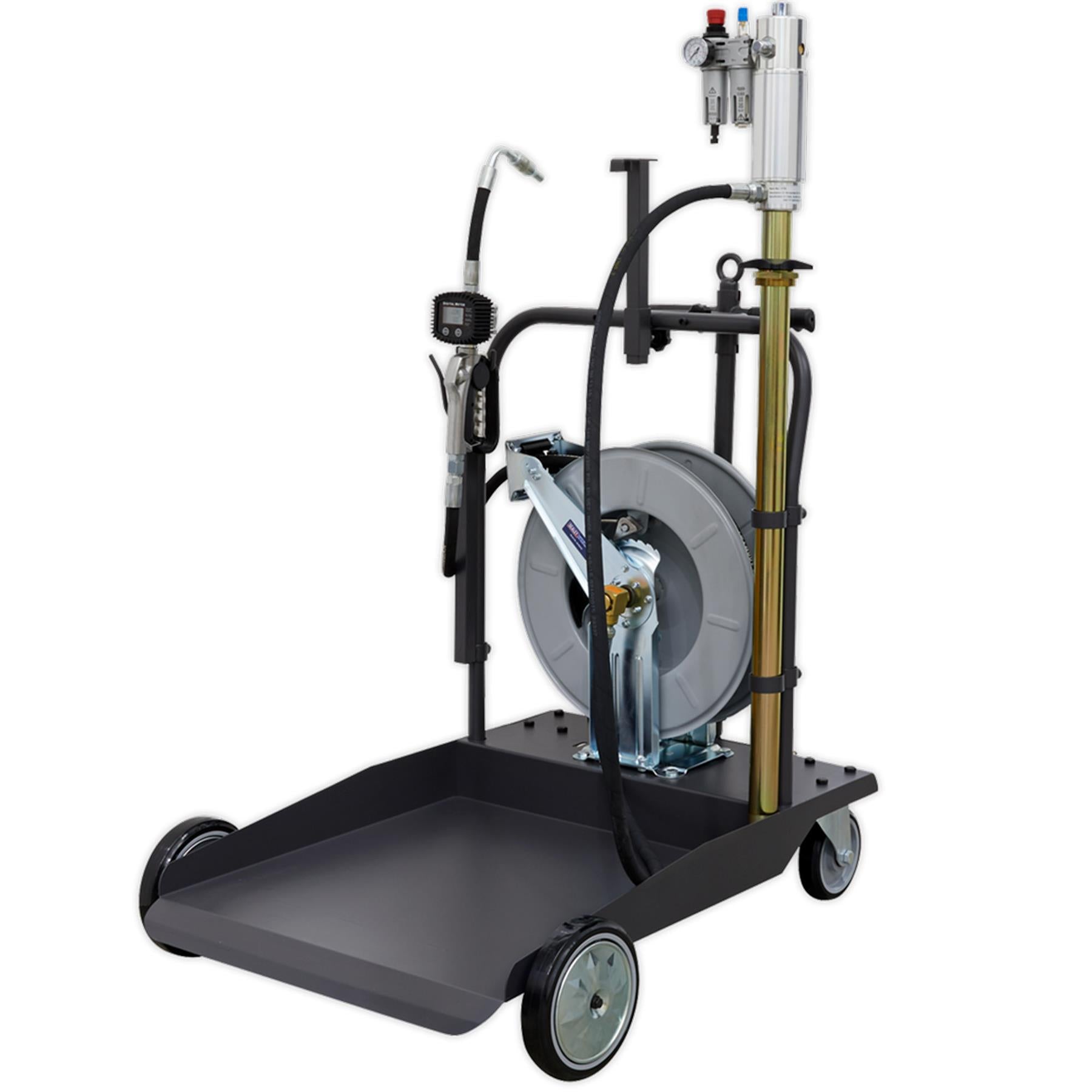 Sealey Oil Dispensing System Air Op with 10m Retractable Hose Reel
