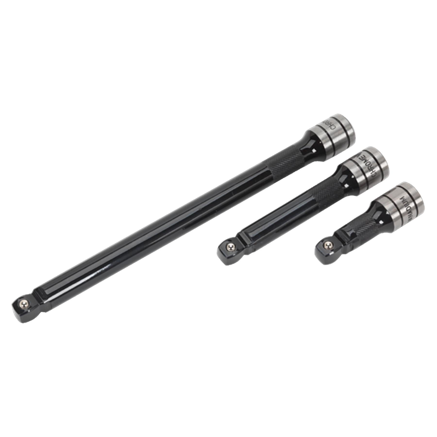 Sealey Wobble/Rigid Extension Bar Set 3pc 1/2"Sq Drive Black Series