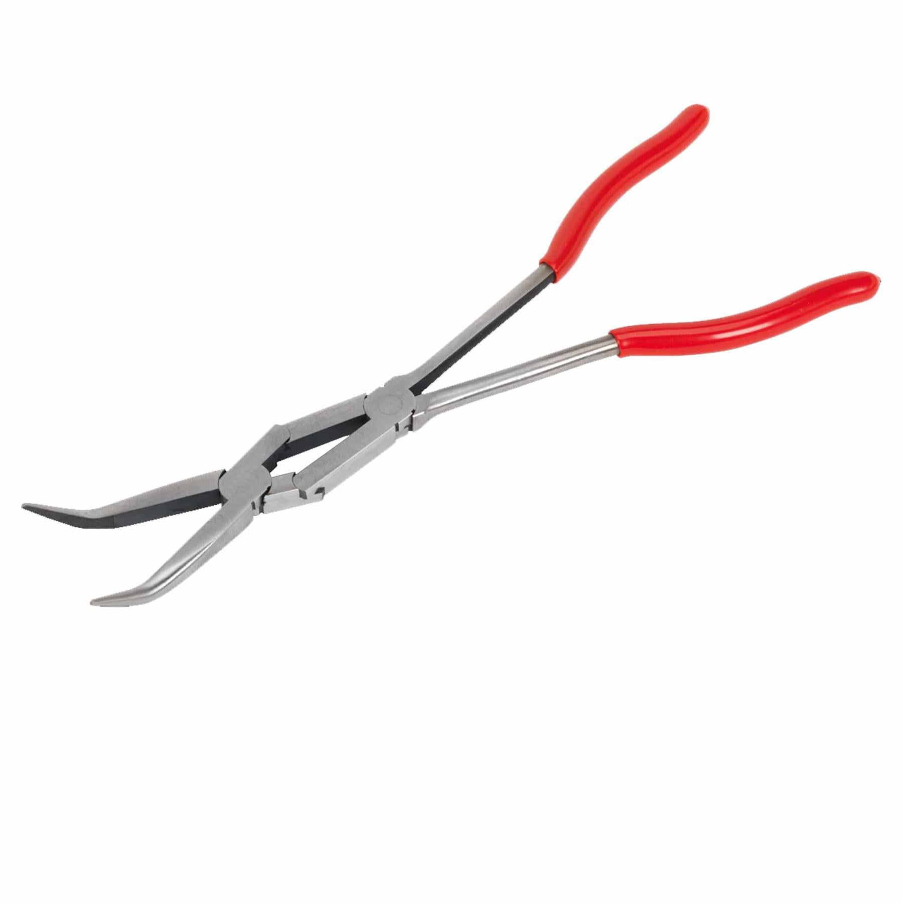 Sealey Needle Nose Pliers 45° Double Joint Long Reach 335mm