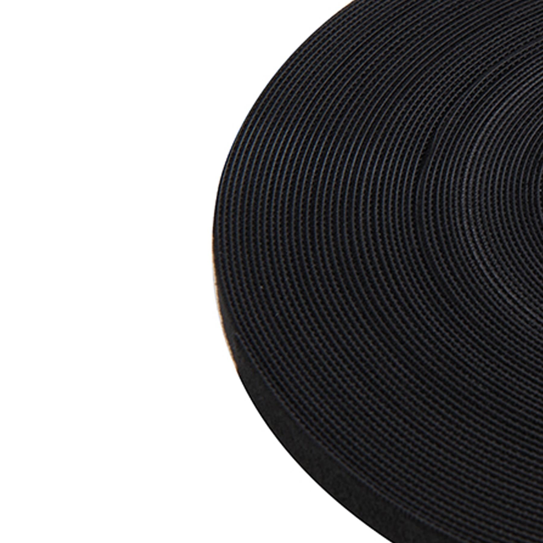 Self-Wrap Hook & Loop Tape Black - 13mm X 25M Reusable & Flexible Self-Gripping