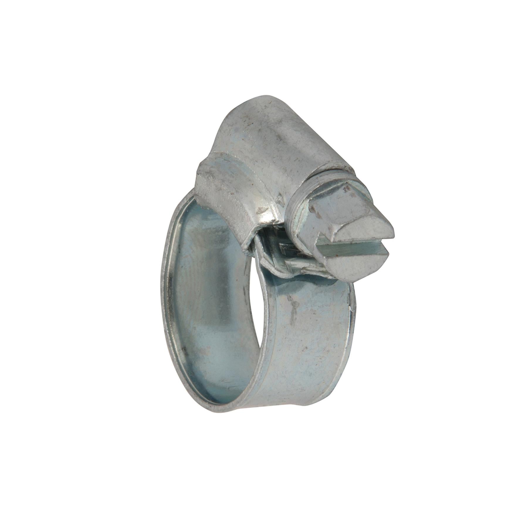 10Pk Hose Clips - 10-16mm (Moo) Zinc-Plated Mild Steel Ideal For Automotive Use