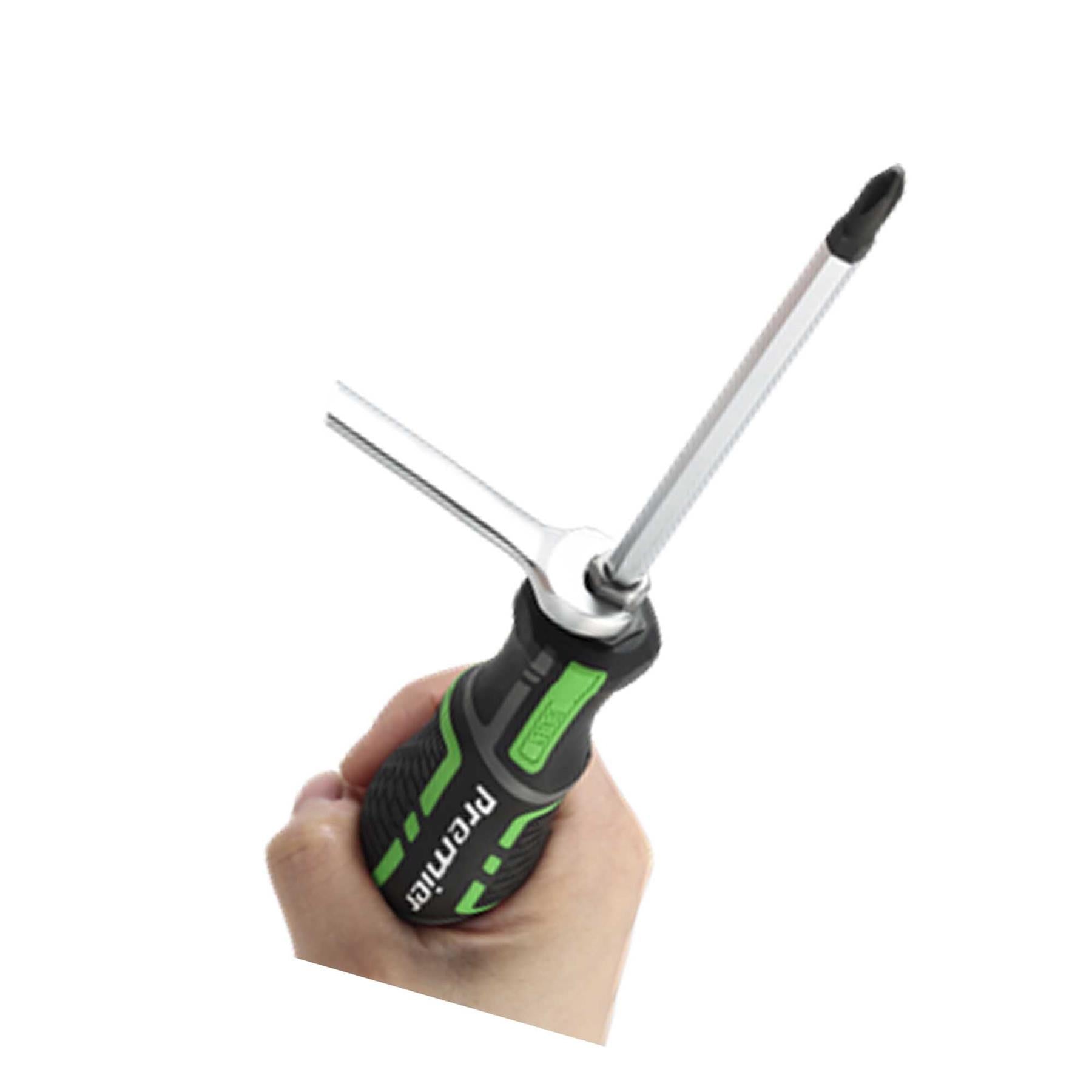 Sealey Hammer-Thru Screwdriver Set Hi-Vis Green 9pc