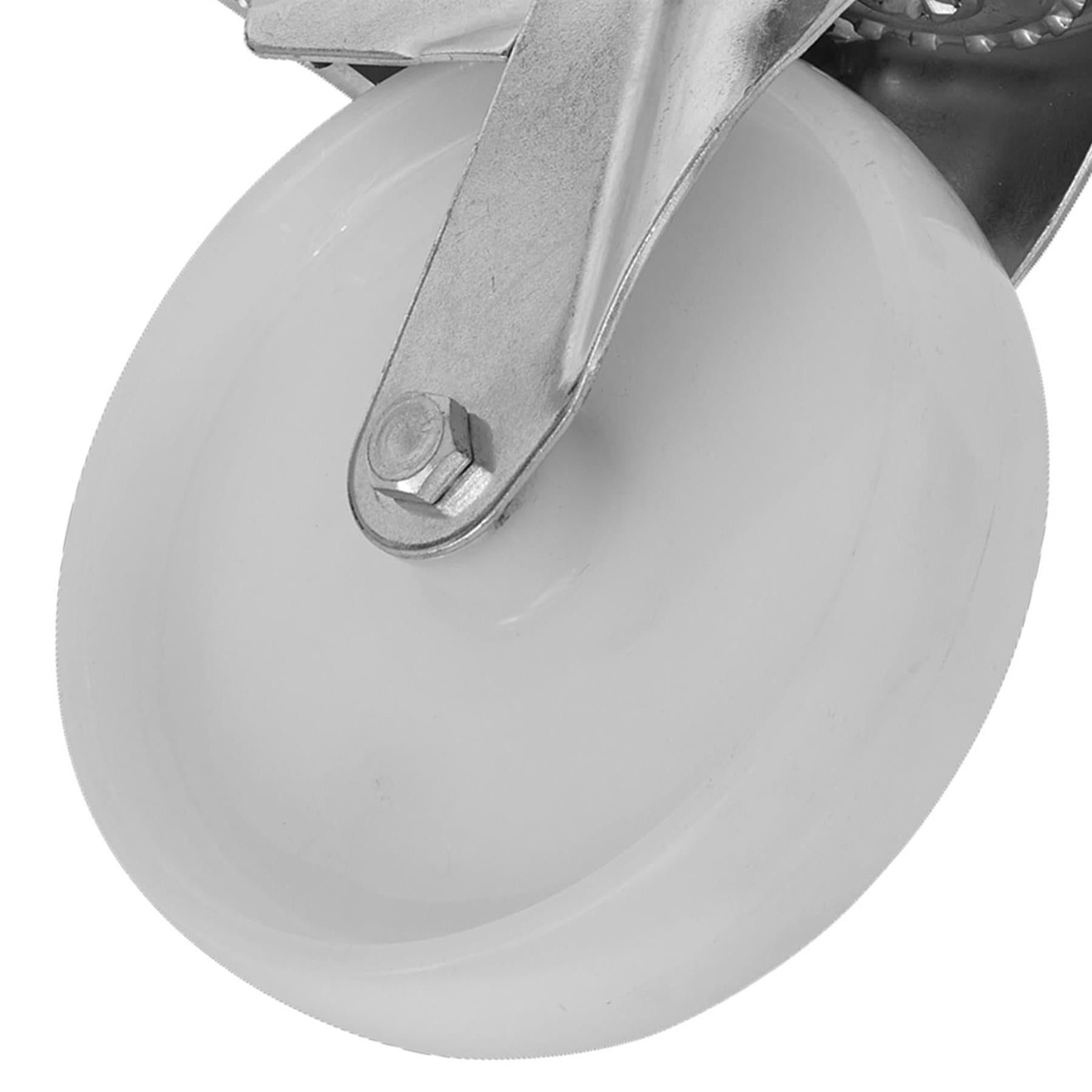 Sealey Heavy-Duty Nylon Castor Wheel Swivel Total Lock 100mm