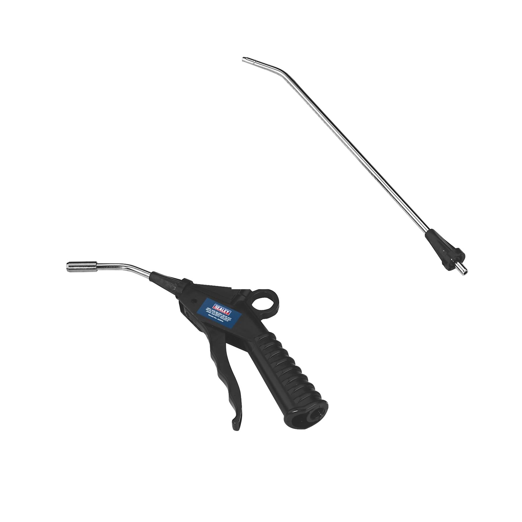 Sealey Air Blow Dust Gun with Safety Nozzle & 2 Extensions 1/4" BSP