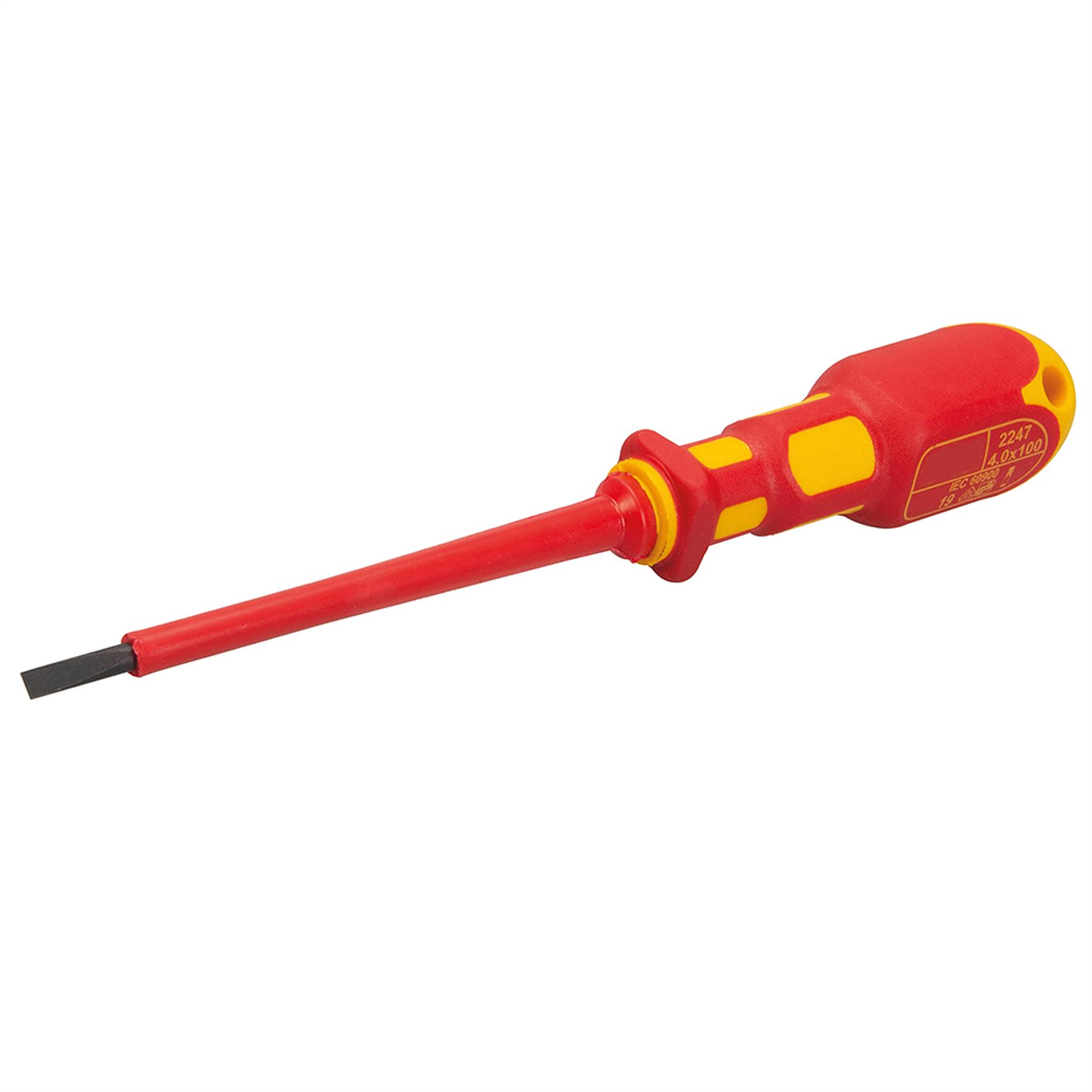 King Dick 4 X 100mm Vde Screwdriver Slotted British Made Comfort Grip
