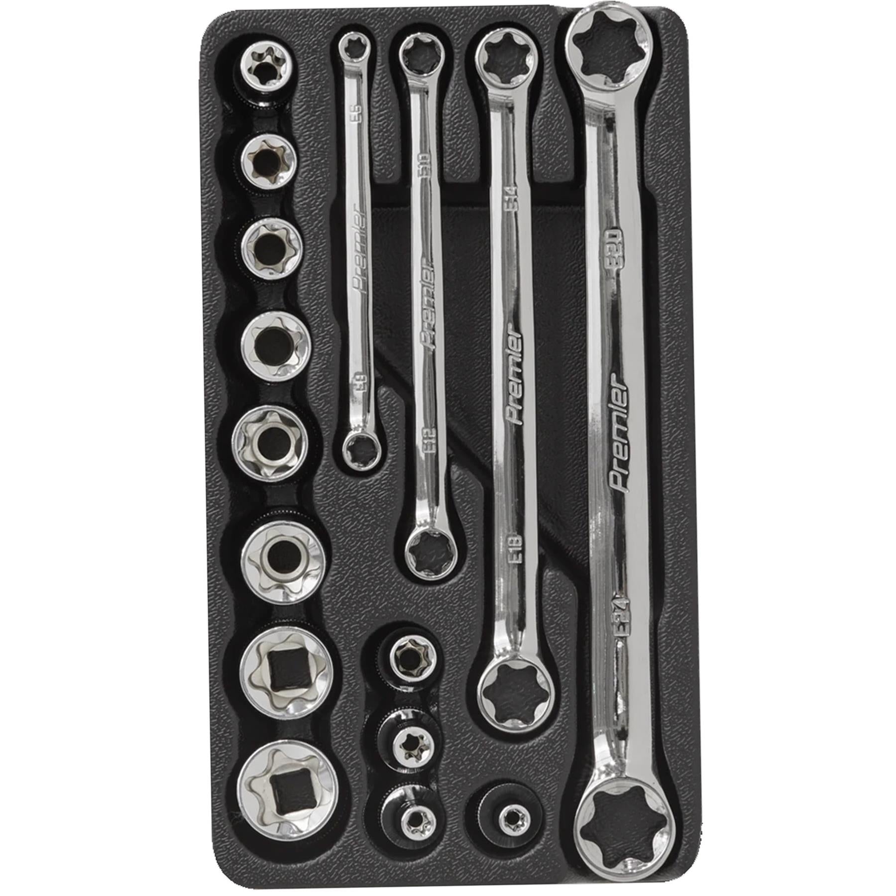 Sealey TRX-Star* 3/8"Sq Drive Socket & Spanner Set 16pc
