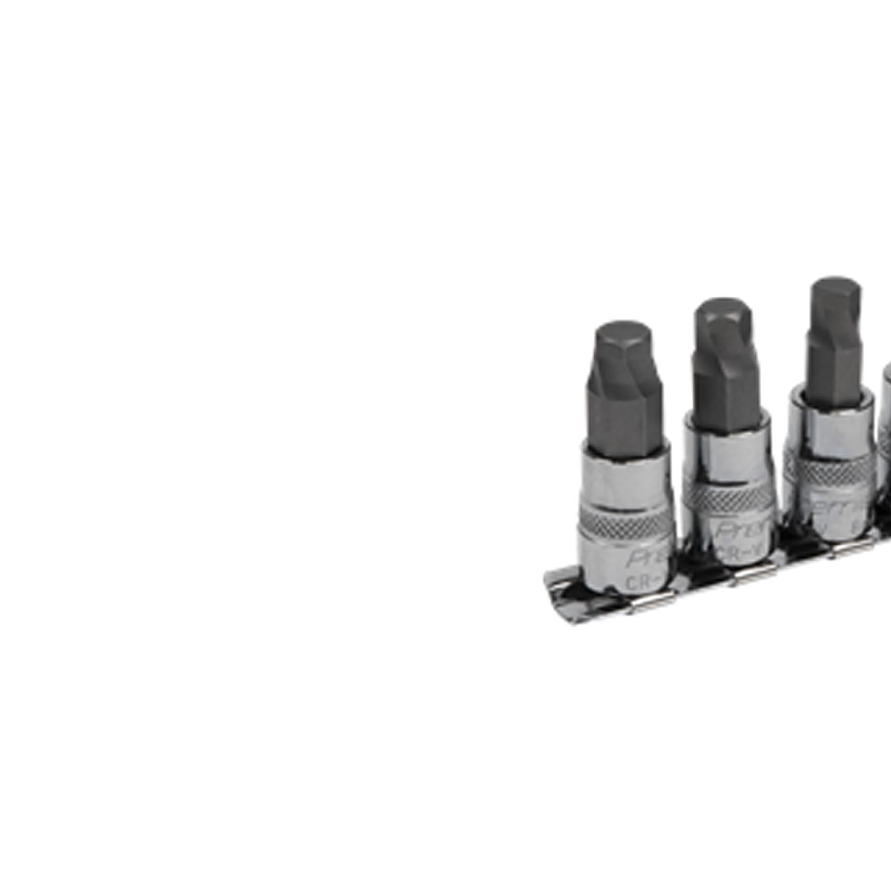 Sealey Hex Socket Bit Set Lock-On 8pc 1/4" & 3/8"Sq Drive Metric