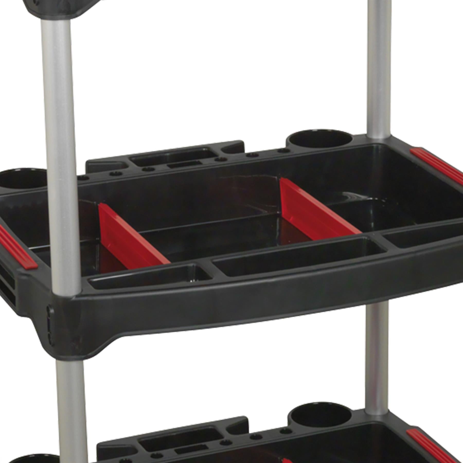 Sealey Workshop Trolley 3-Level Composite with Parts Storage - CX313