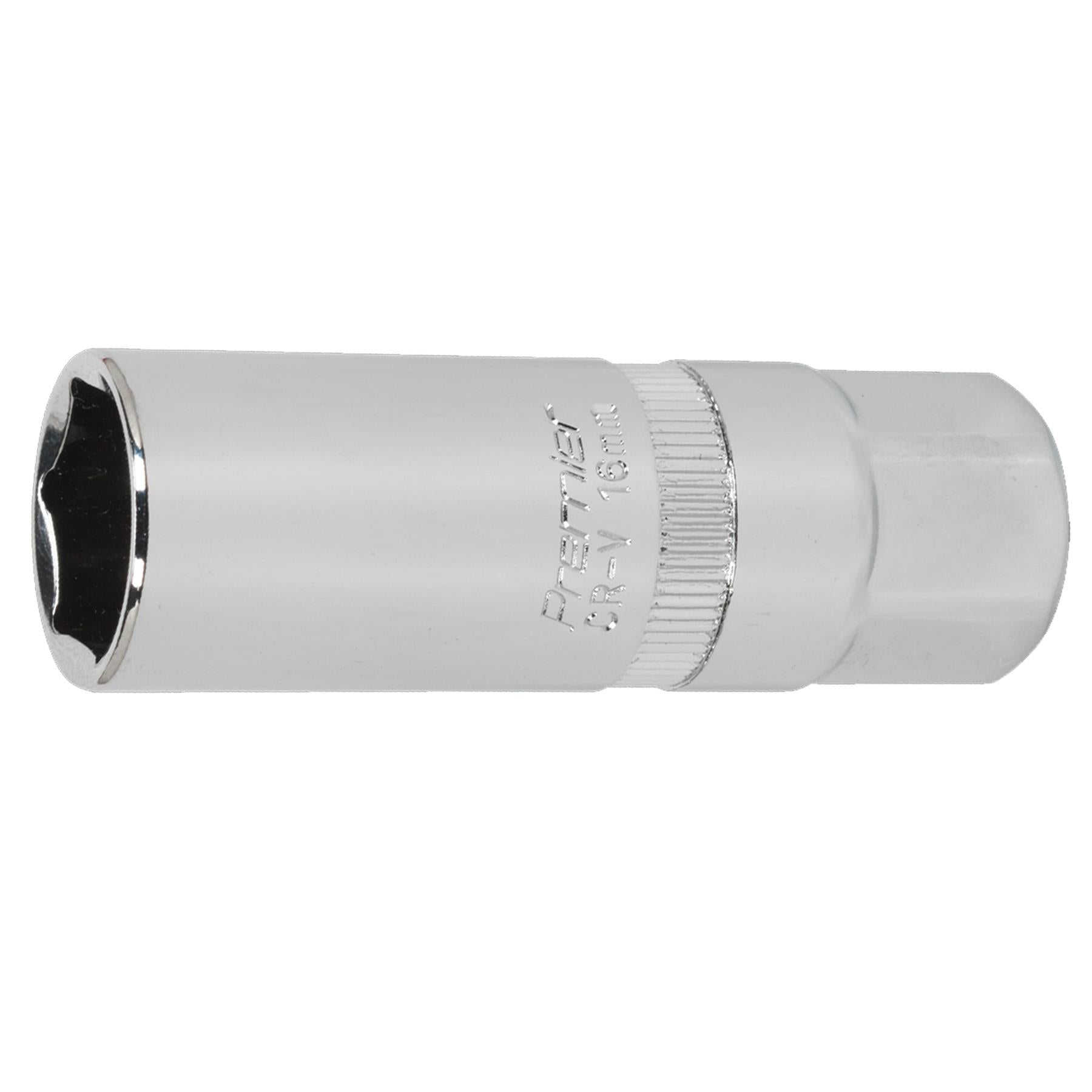 Sealey Spark Plug Socket 16mm 3/8"Sq Drive Chrome Vanadium
