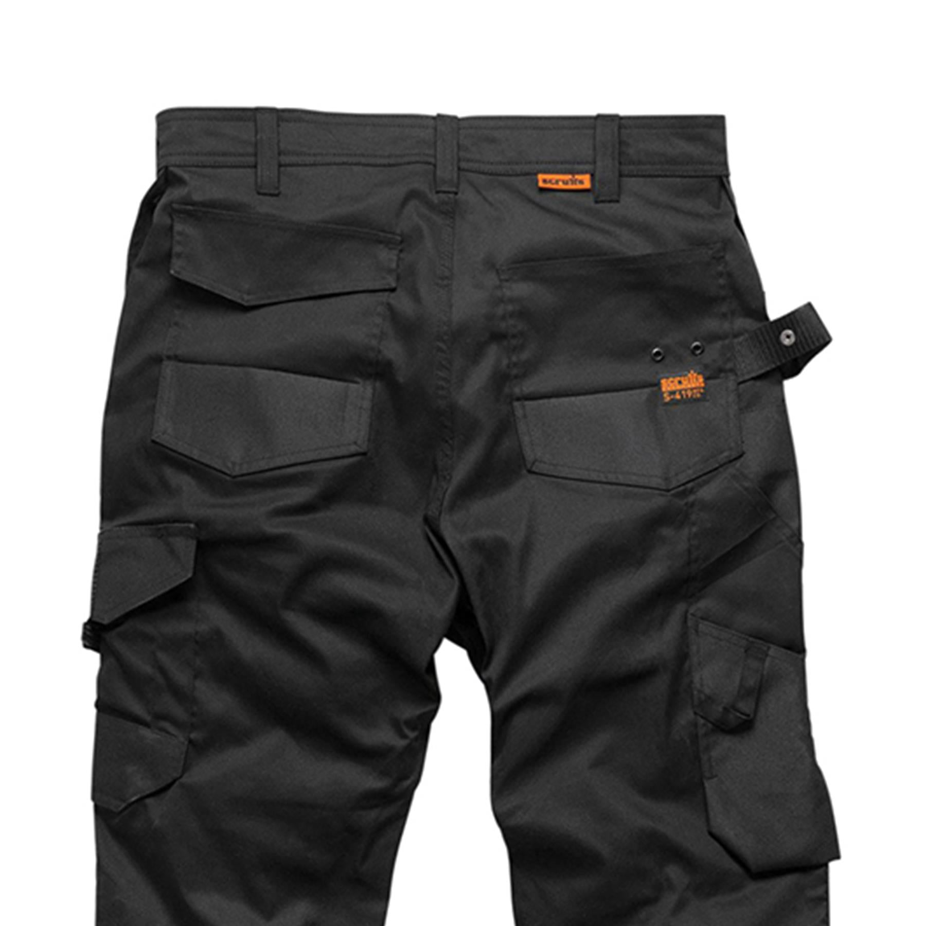 Scruffs Trade Flex Slim Fit Work Trousers Black 32 Regular Men's Stretchable Flexible New