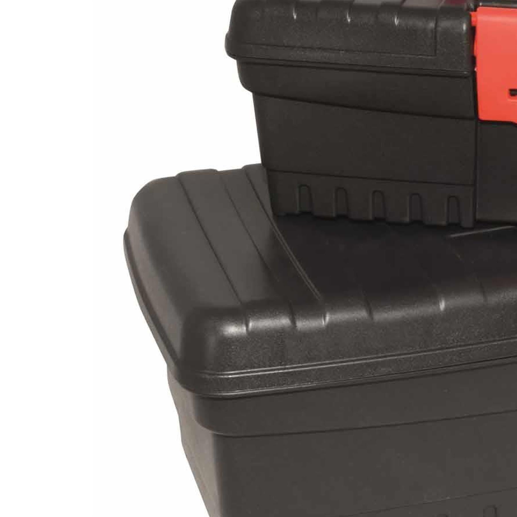 2pc Hobby Tool Box 16" + 12" Storage Carry Case Handle Latch Art Craft