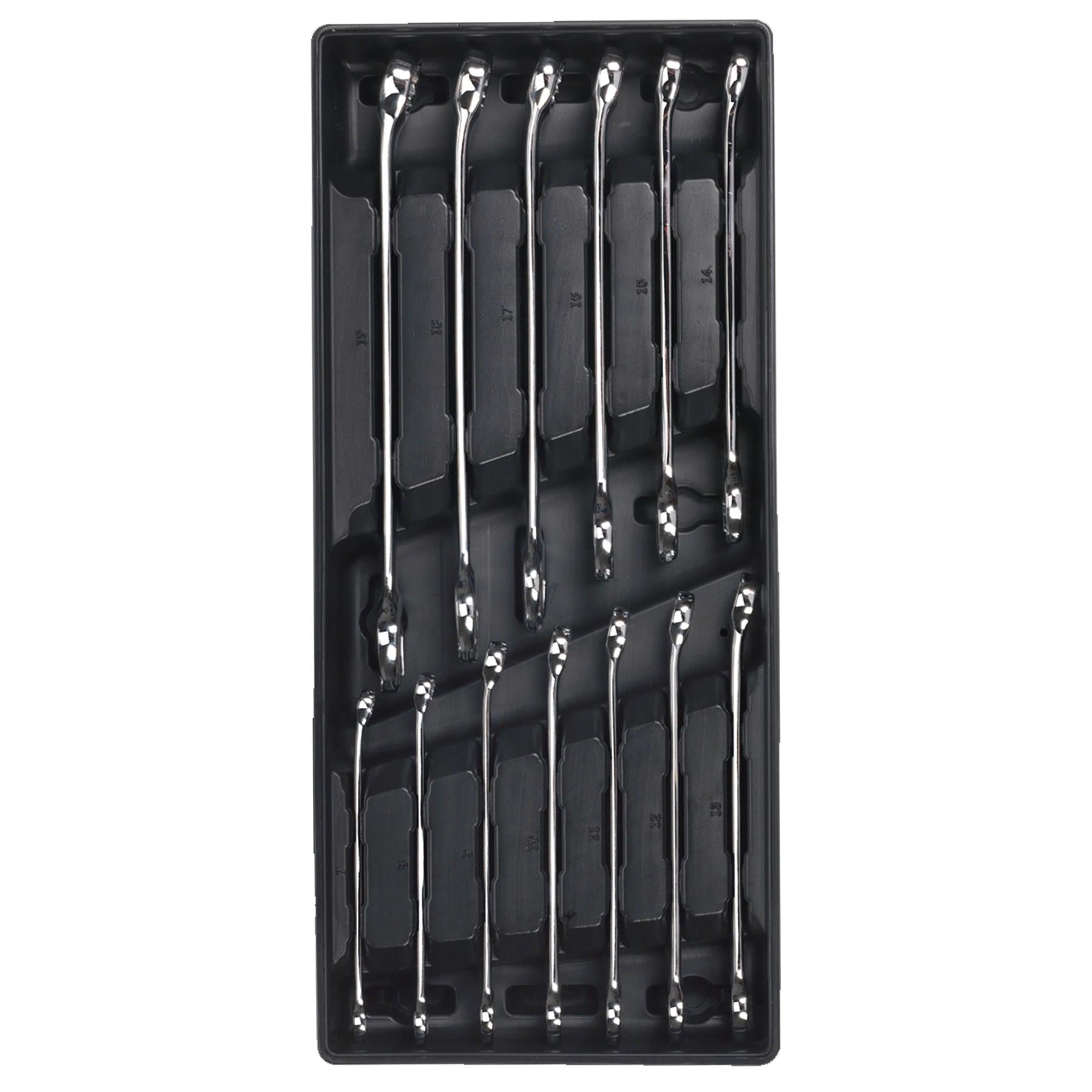 Sealey Tool Tray with Combination Spanner Set 13pc Metric