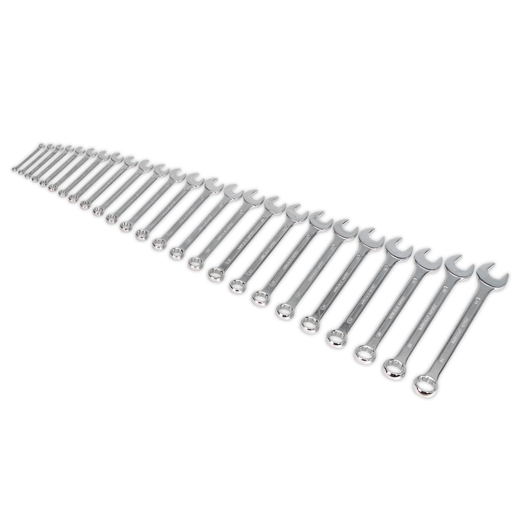 Sealey Combination Spanner Set 25pc Jumbo Metric