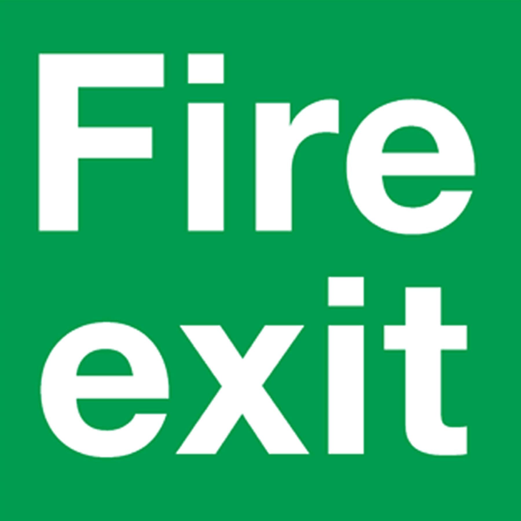 Safe Conditions Safety Sign - Fire Exit (Down Right) - Self-Adhesive Vinyl