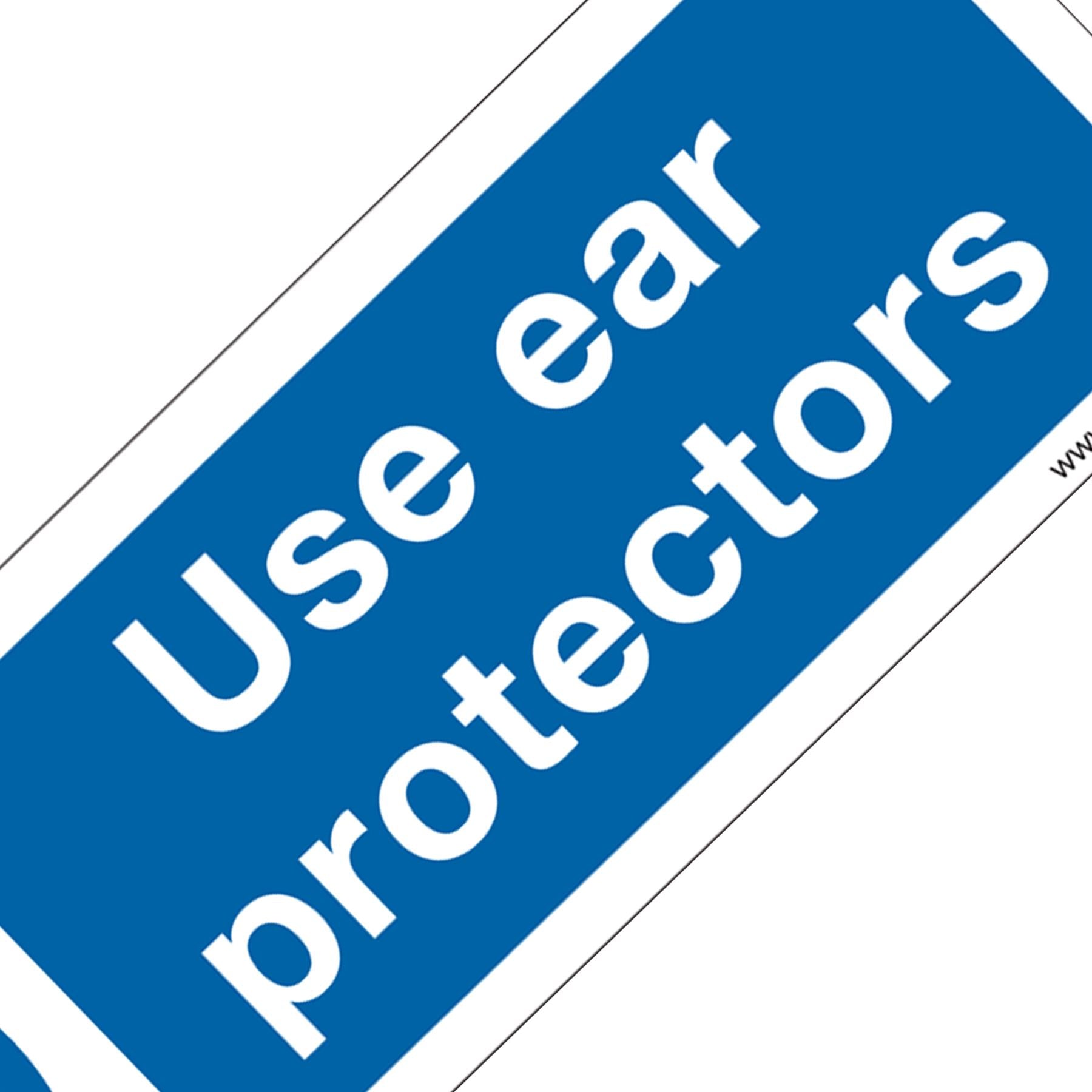 Sealey Safety Sign - Use Ear Protectors - Self-Adhesive-Pack of 10