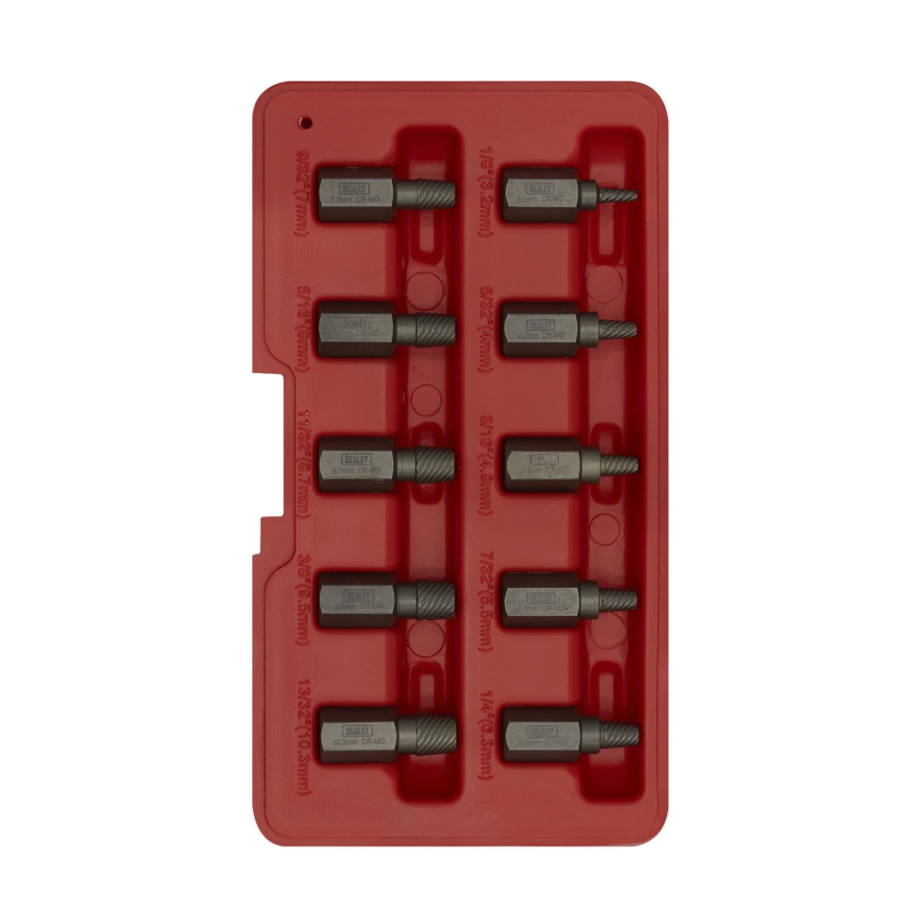 Sealey Multi Spline Screw Extractor Set 10pc