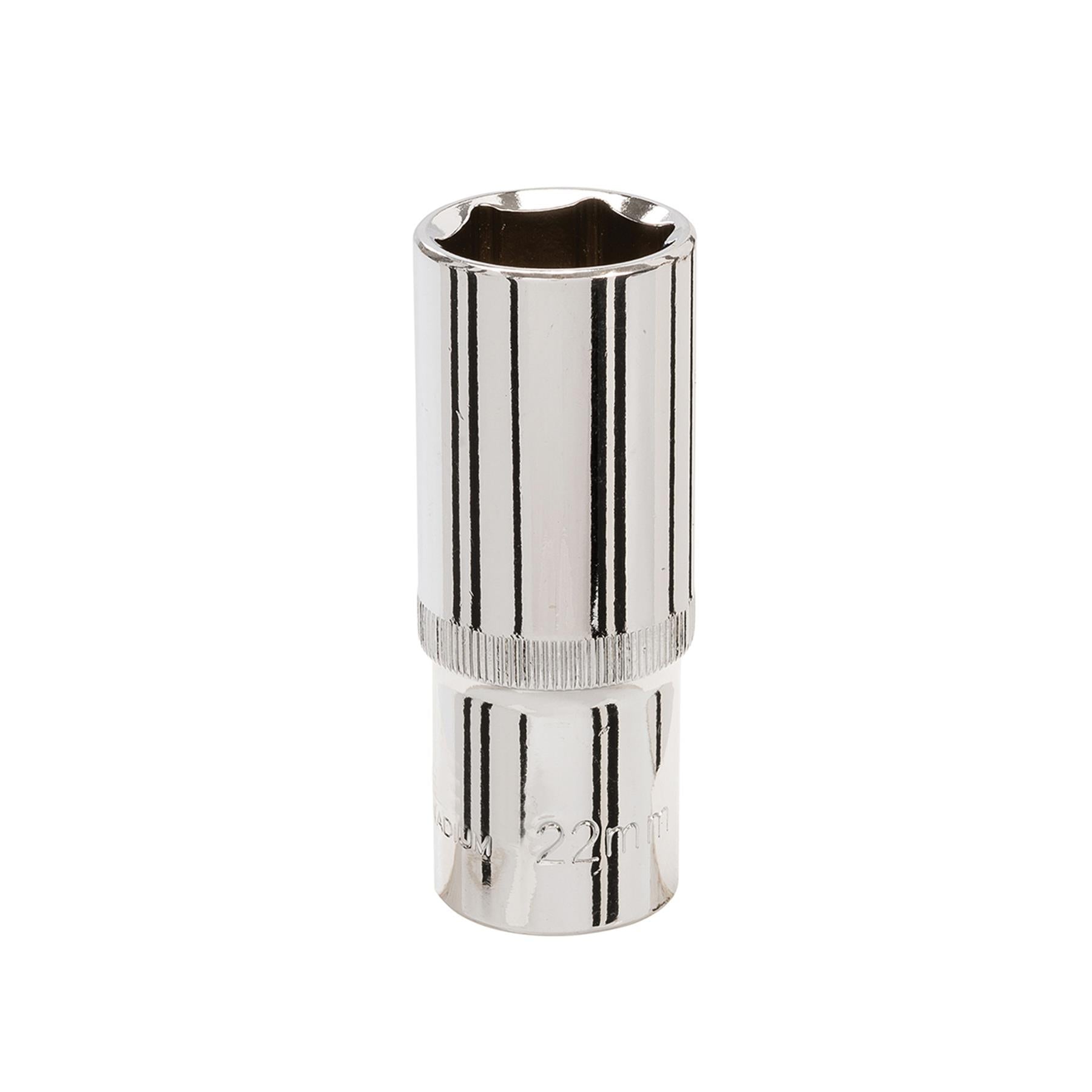 Quality Socket 1/2" Shallow Deep Drive Metric 22mm Long Hex Wrench
