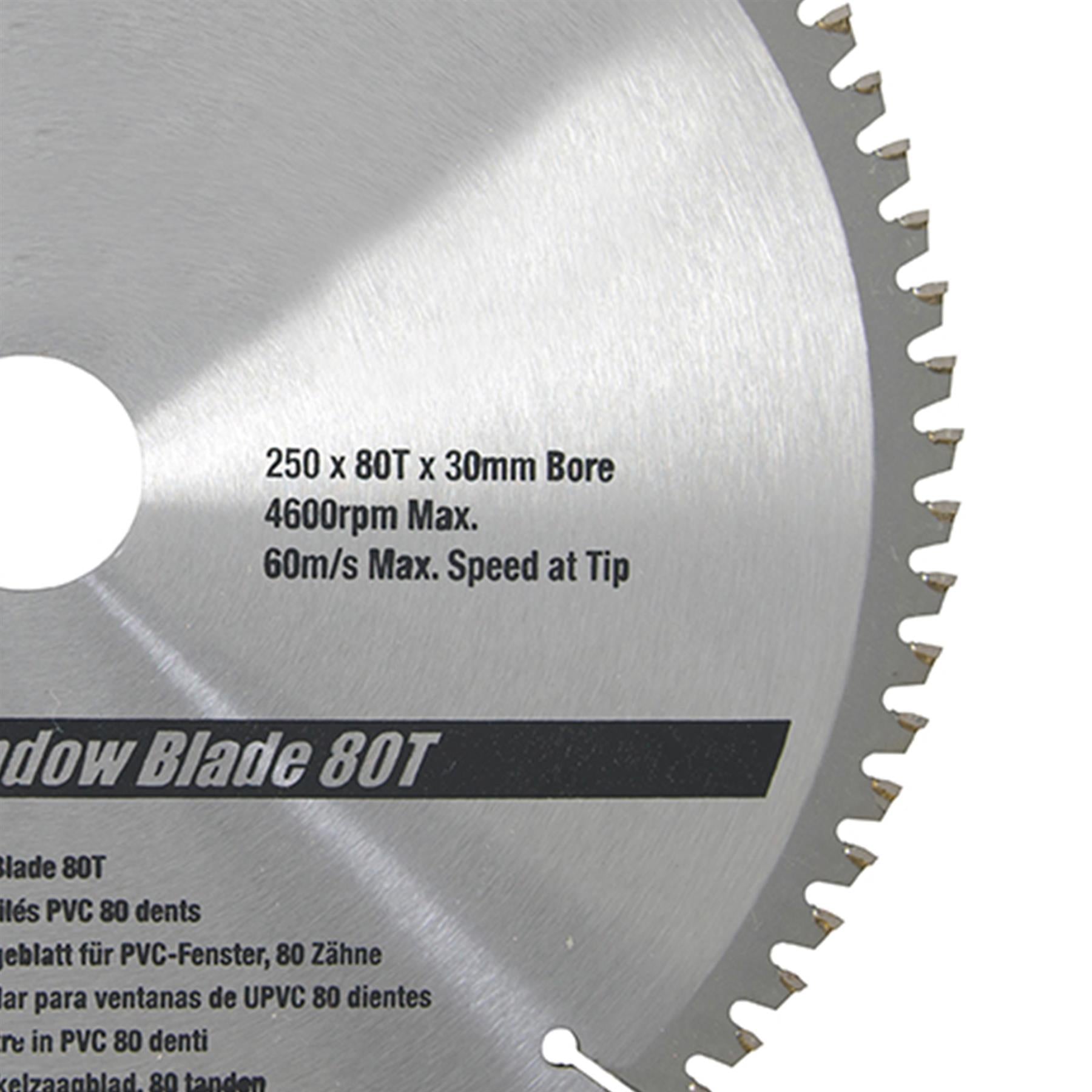 TCT Upvc Window Chop Mitre Saw Blade 80T 250 X 30mm Rings 25 20 16 mm Alloy