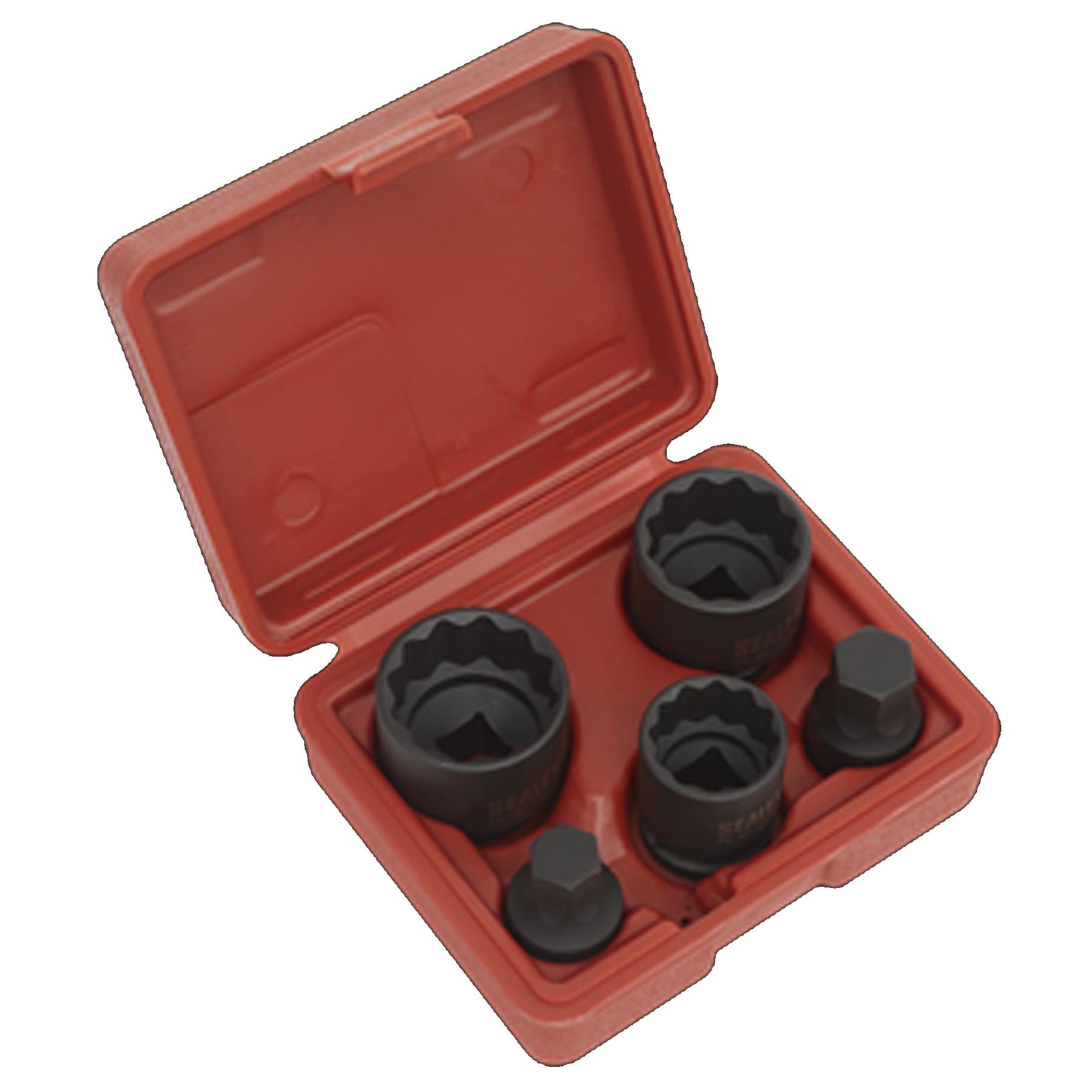 Sealey Impact Hub Socket & Socket Bit Set 5pc 12-Point 1/2"Sq Drive