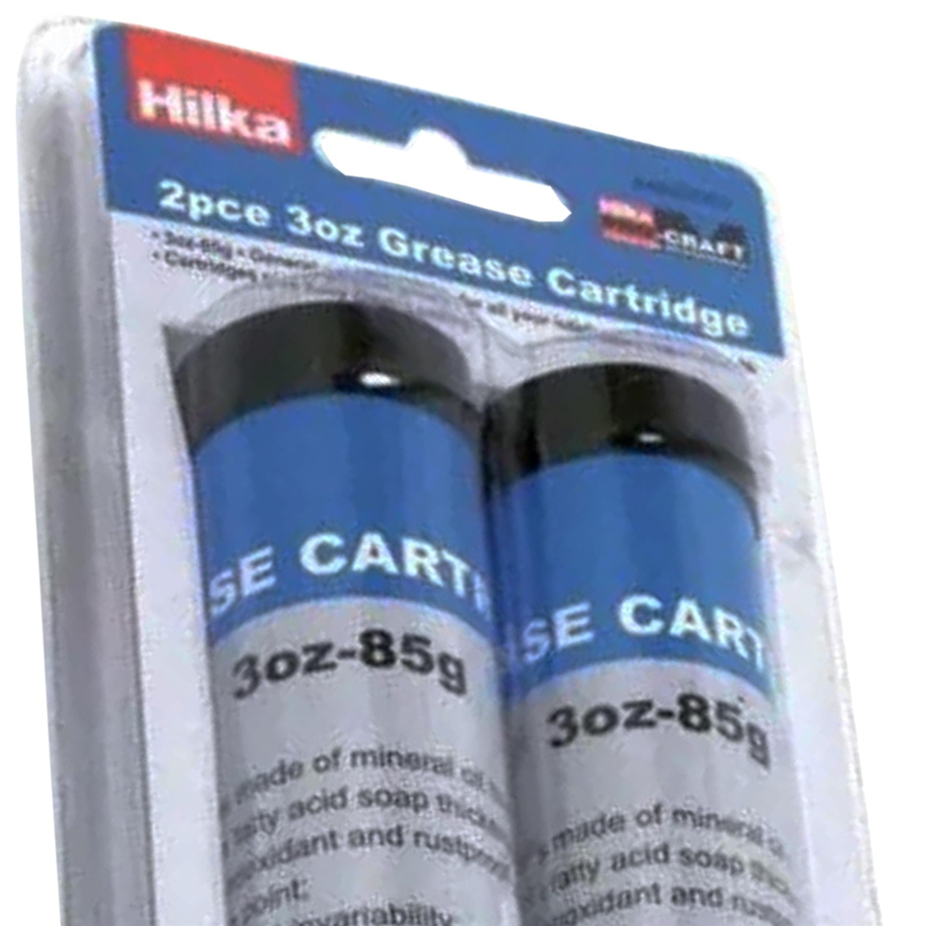 2 x LARGE GREASE GUN CARTRIDGES - 3oz - REFILL HILKA GREASE CARTRIDGE SET - NEW
