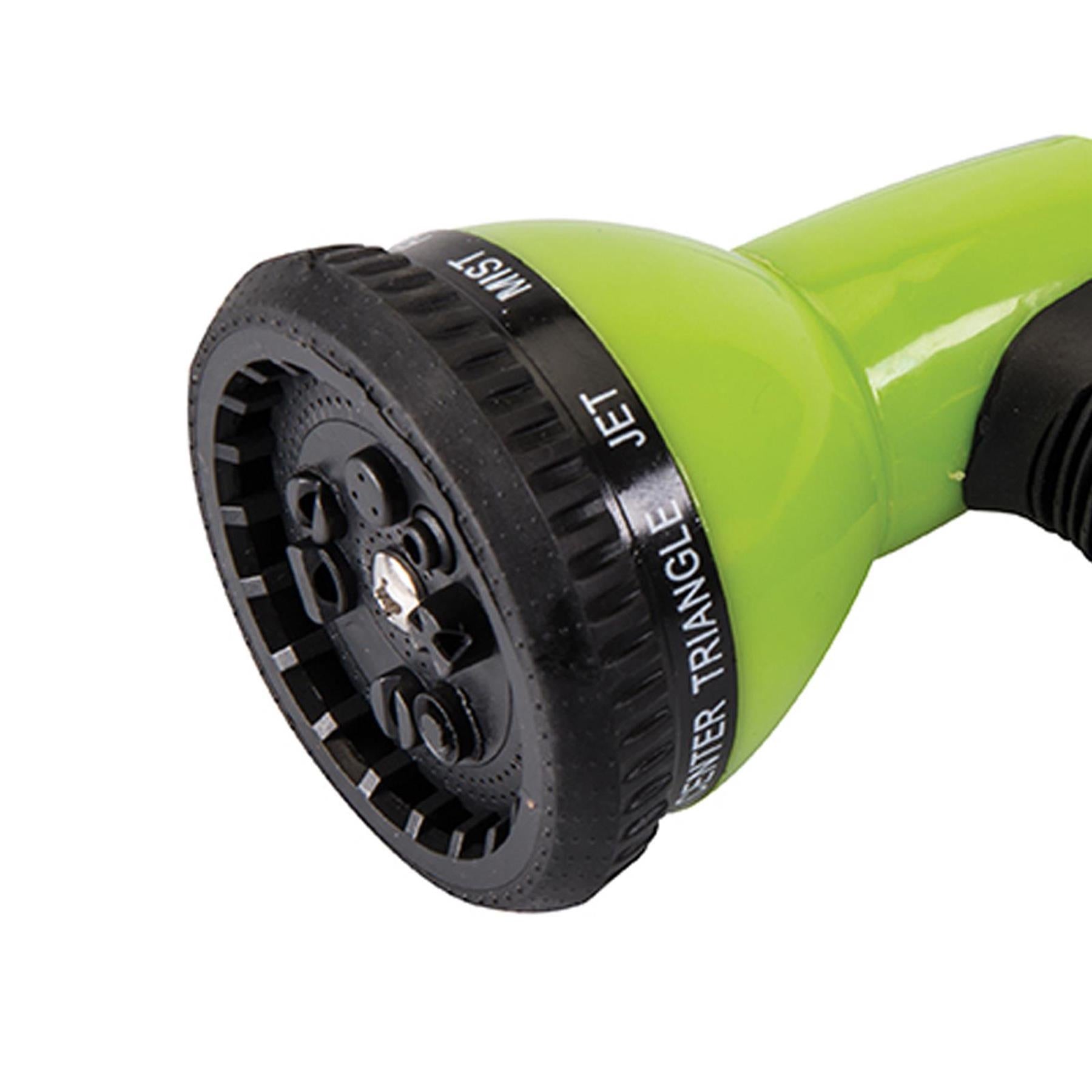 Rubber Grip Adjustable Head Garden Hose Spray Gun