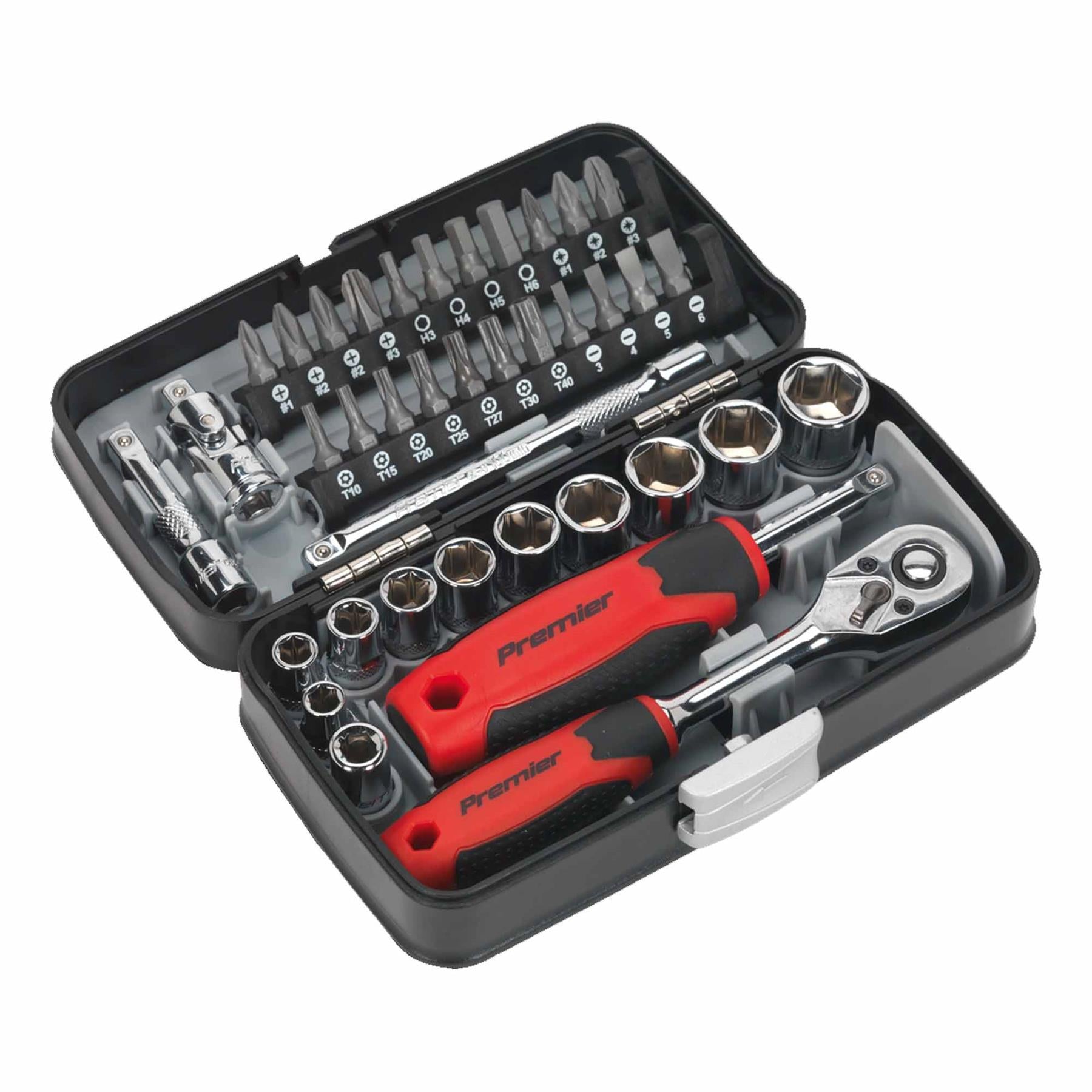 Sealey Socket & Bit Set 38pc 1/4"Sq Drive