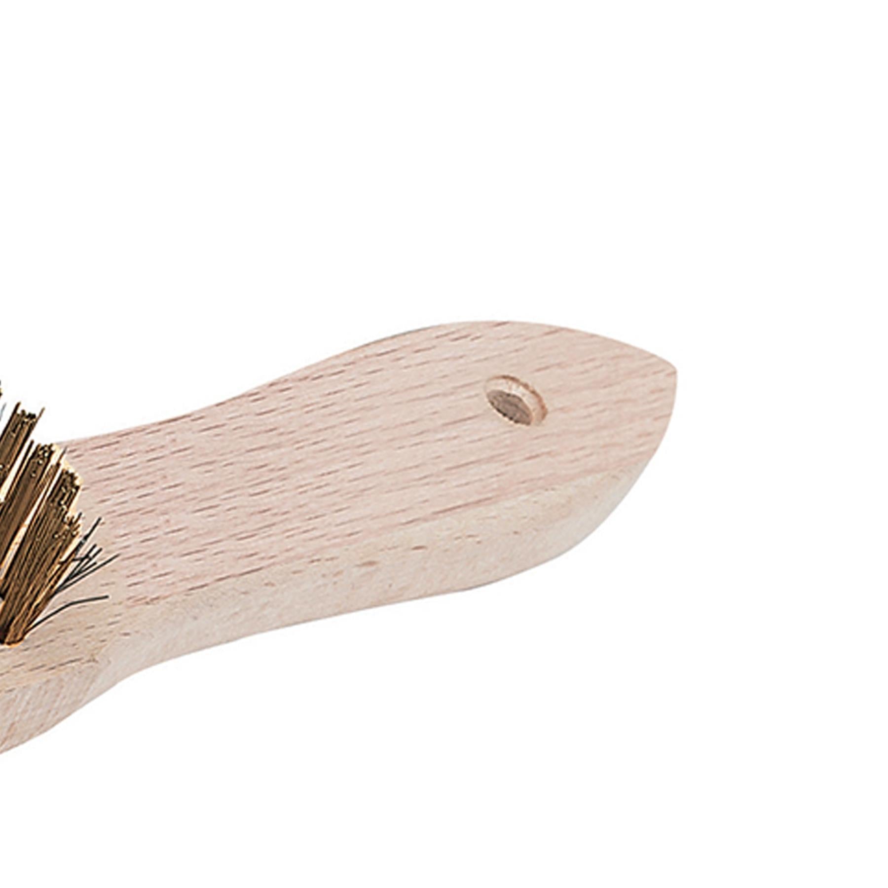 Brassed Wire Brush 4 Row Removing Rust Scale Surface Preparation Cleaning Garage