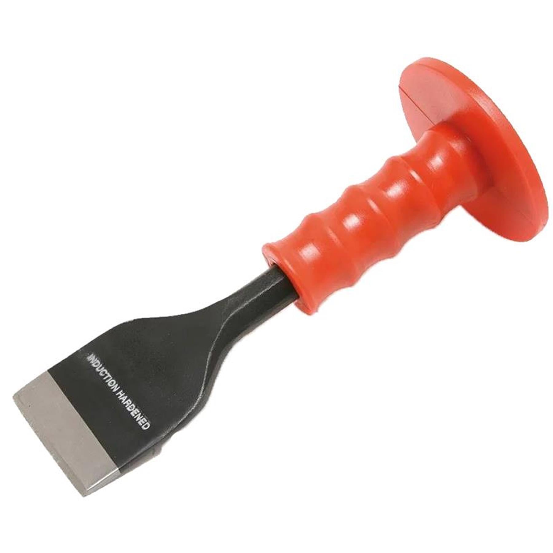 Set of 2 Brick Bolster 2 1/4" & 4" Pro Bolster Chisel Soft Rubber Guard Masons Bricklayer