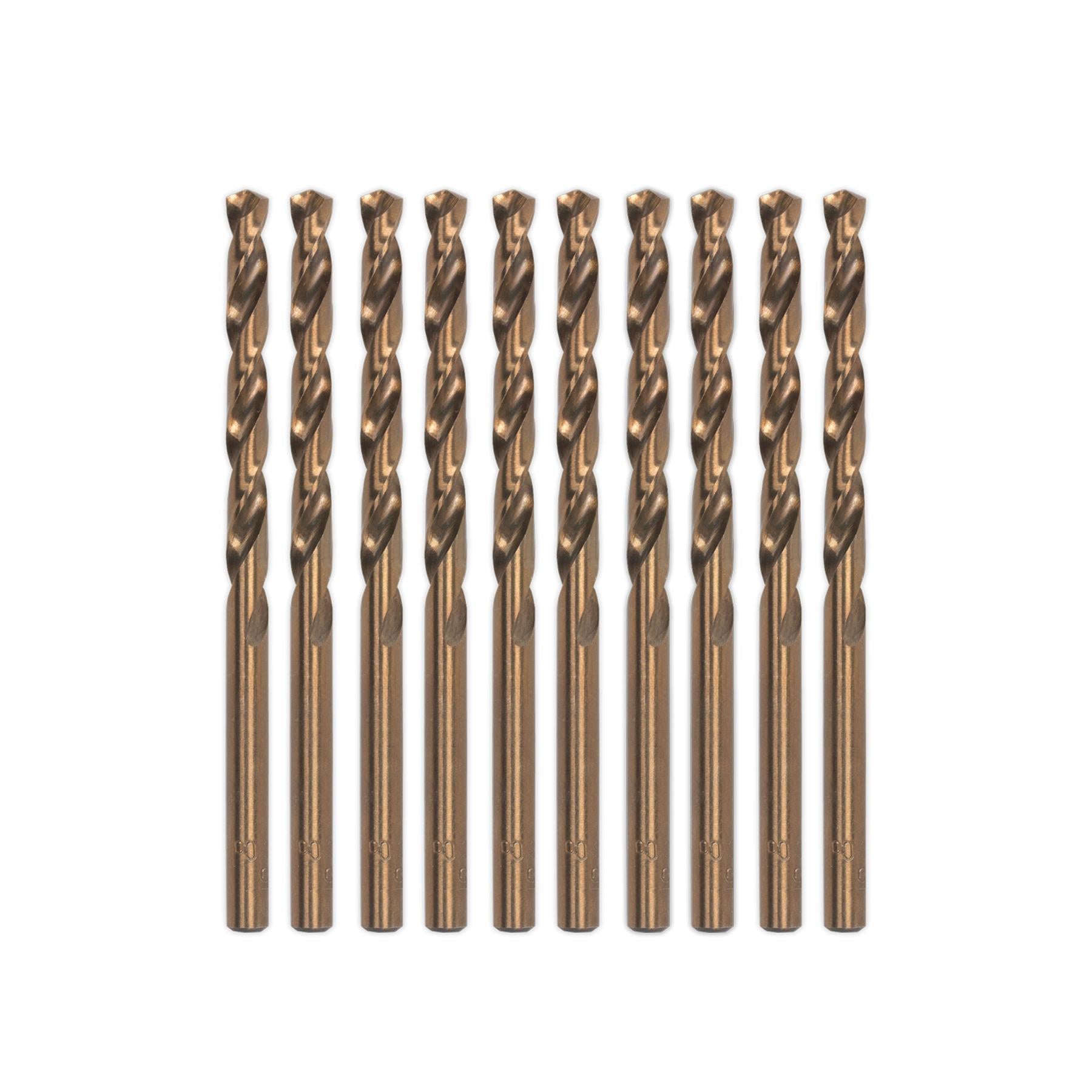 Sealey HSS Cobalt Fully Ground Drill Bit 8mm Pack of 10