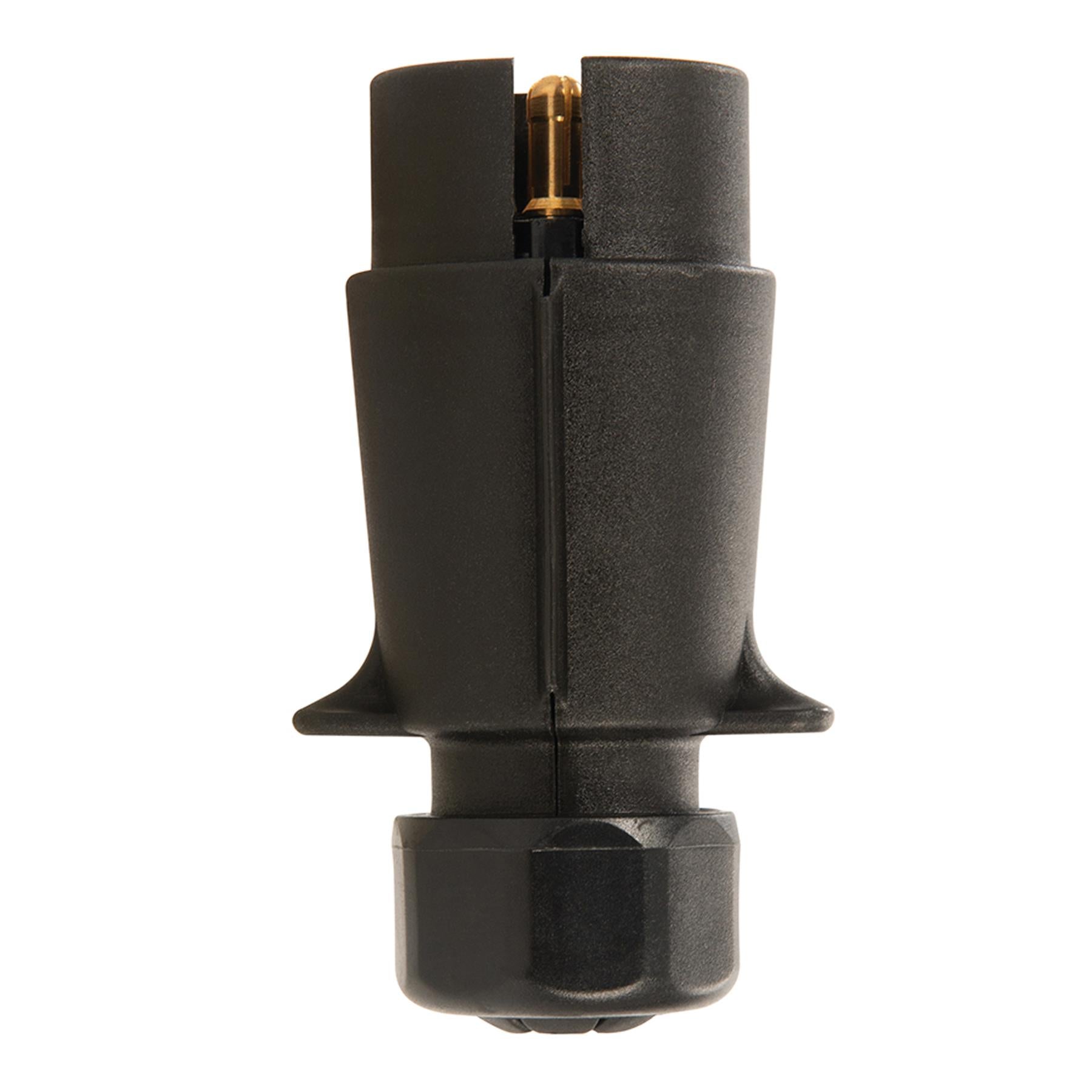 7 Brass Pins Black PLastic Trailer Plug 12V N Type For Caravans And Trailers